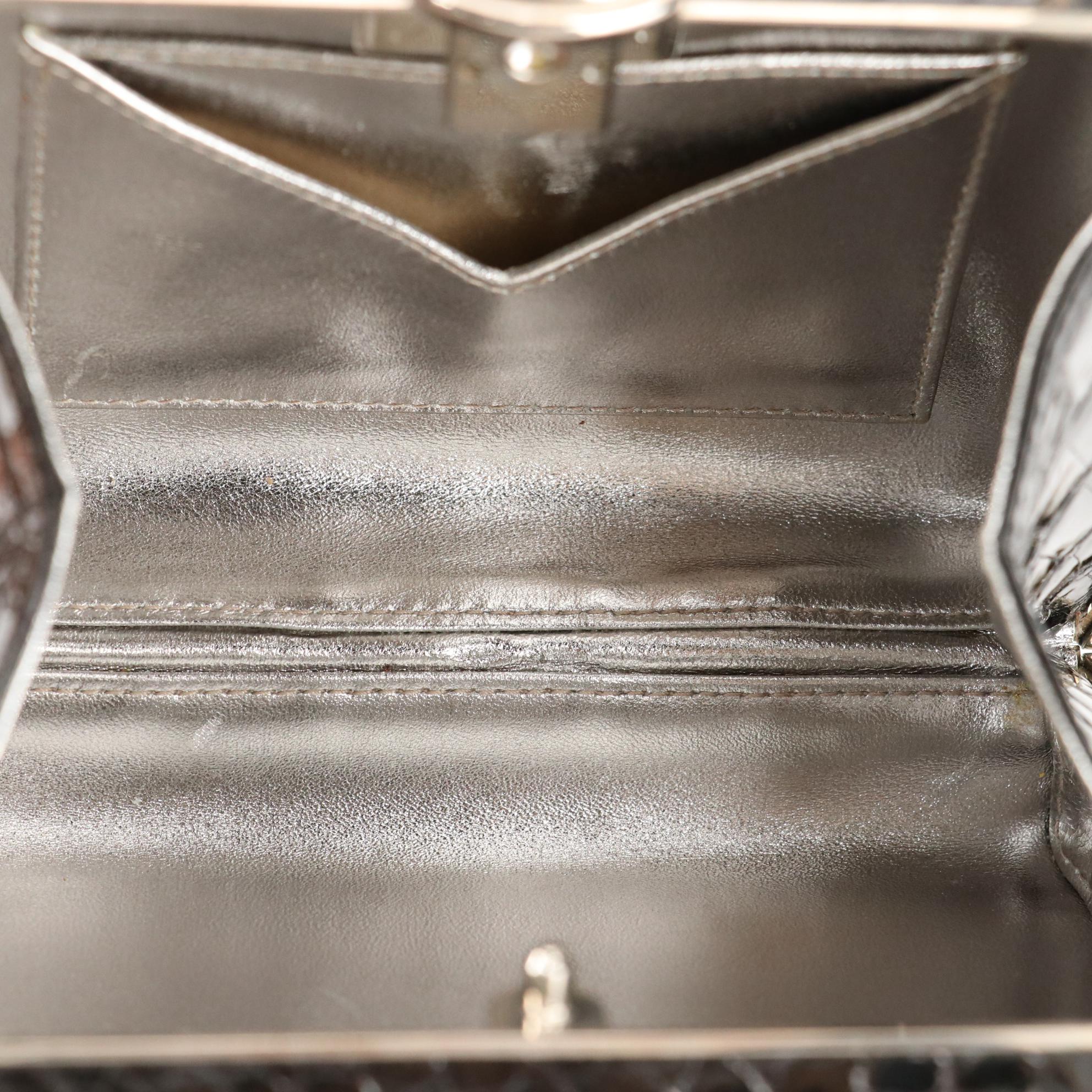 Judith Leiber Embossed Patent Leather Handbag