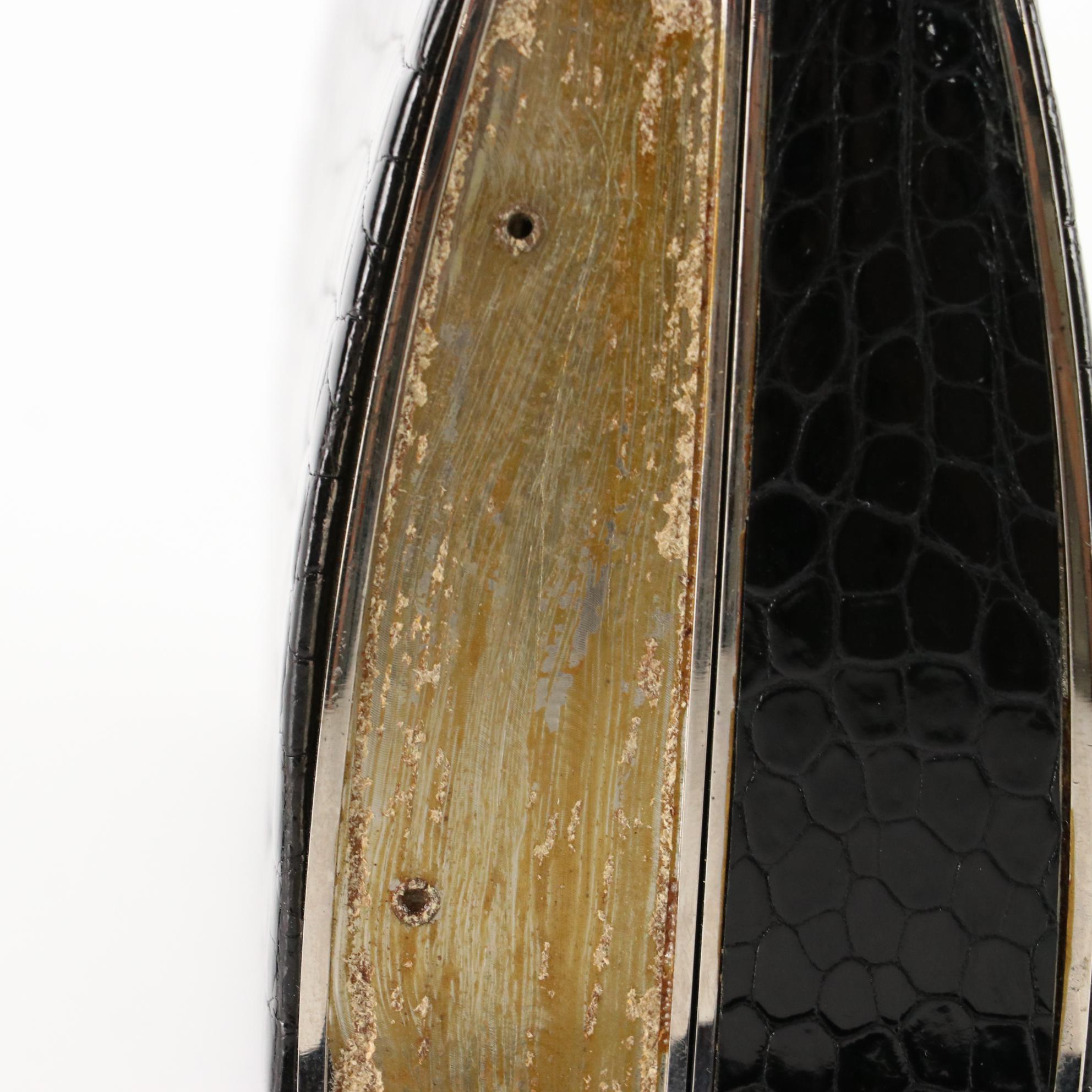 Judith Leiber Embossed Patent Leather Handbag