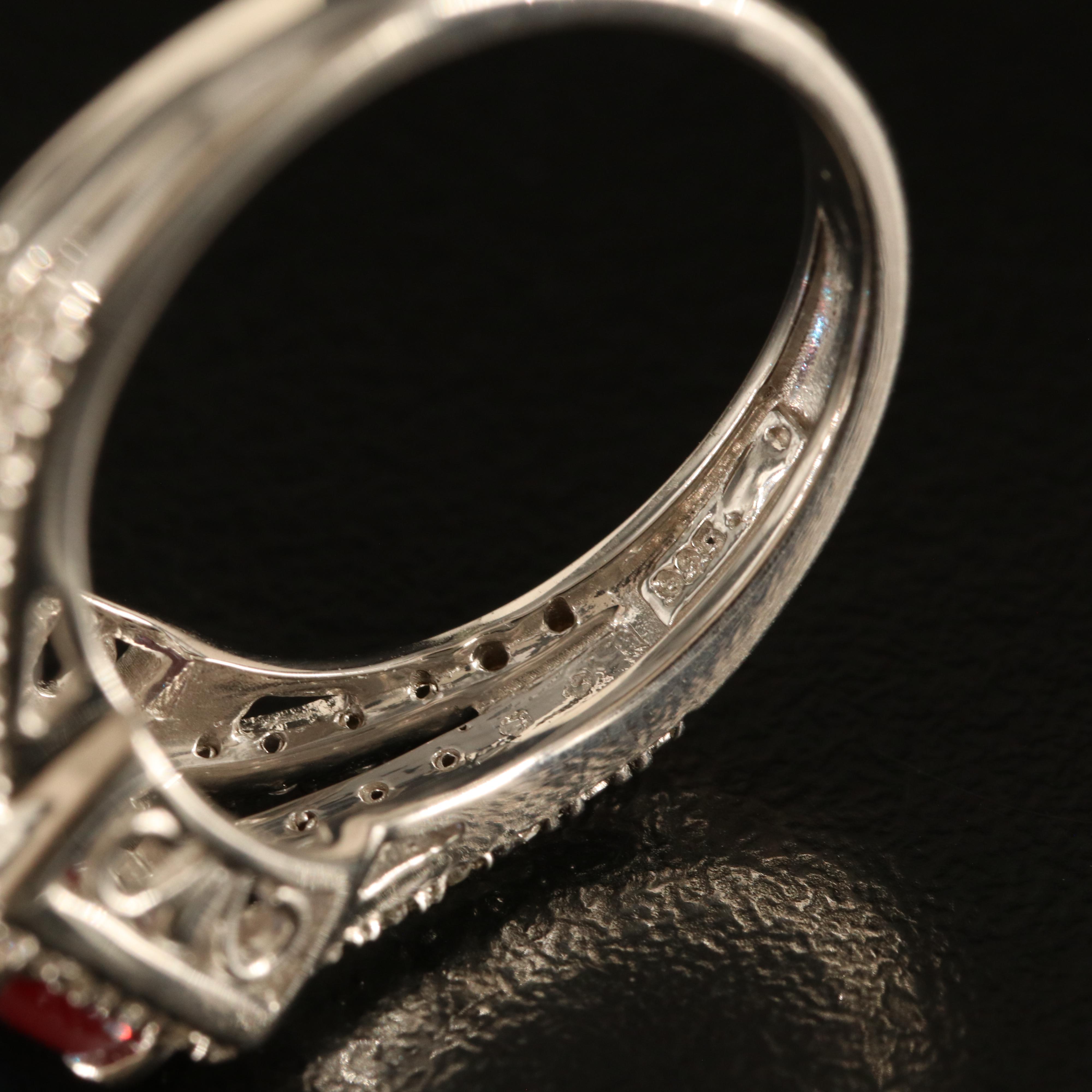 Sterling Color-Change Sapphire and White Sapphire Ring