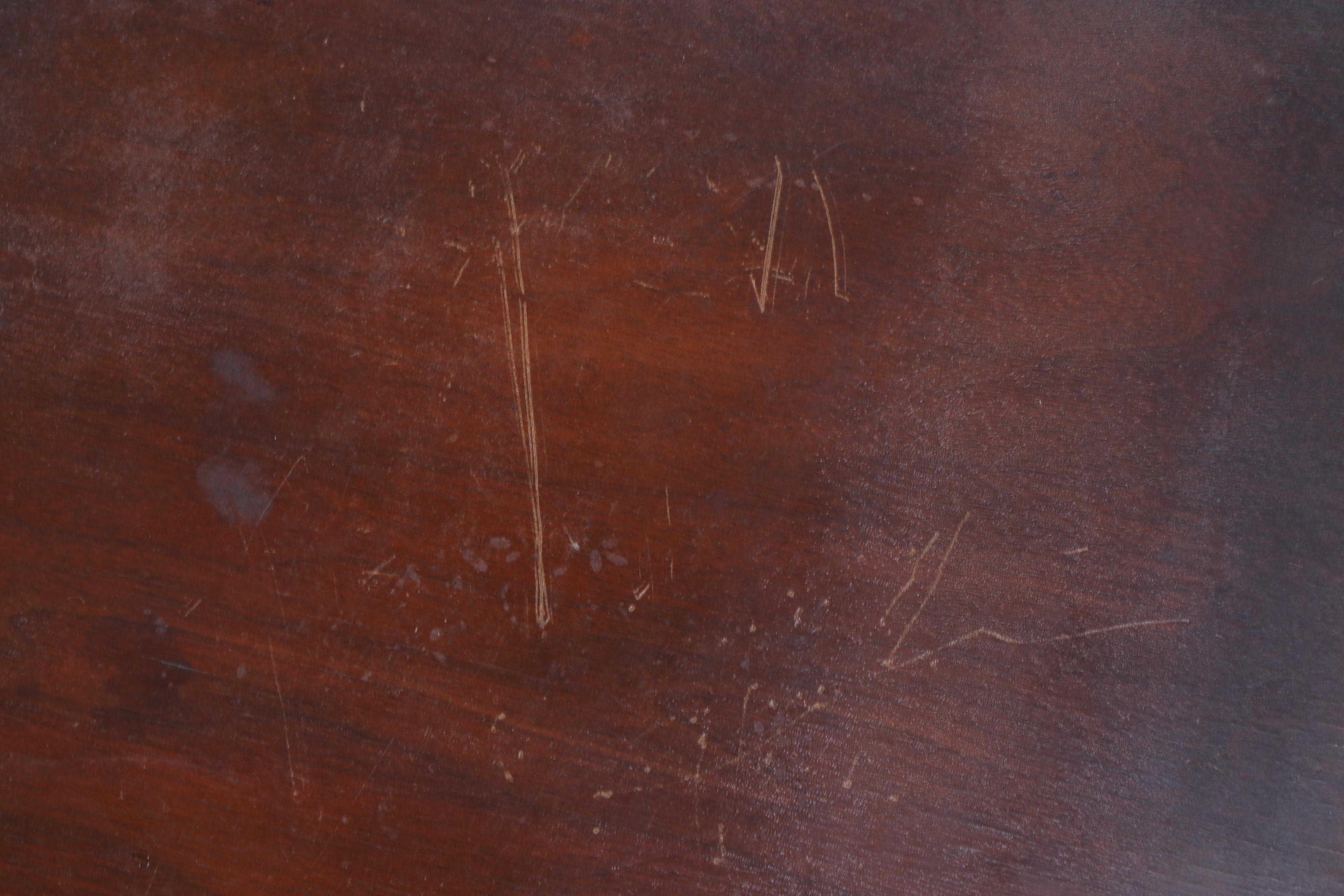 Louis XVI Style Walnut Vanity Table with Dressing Mirror, Early to Mid 20th C