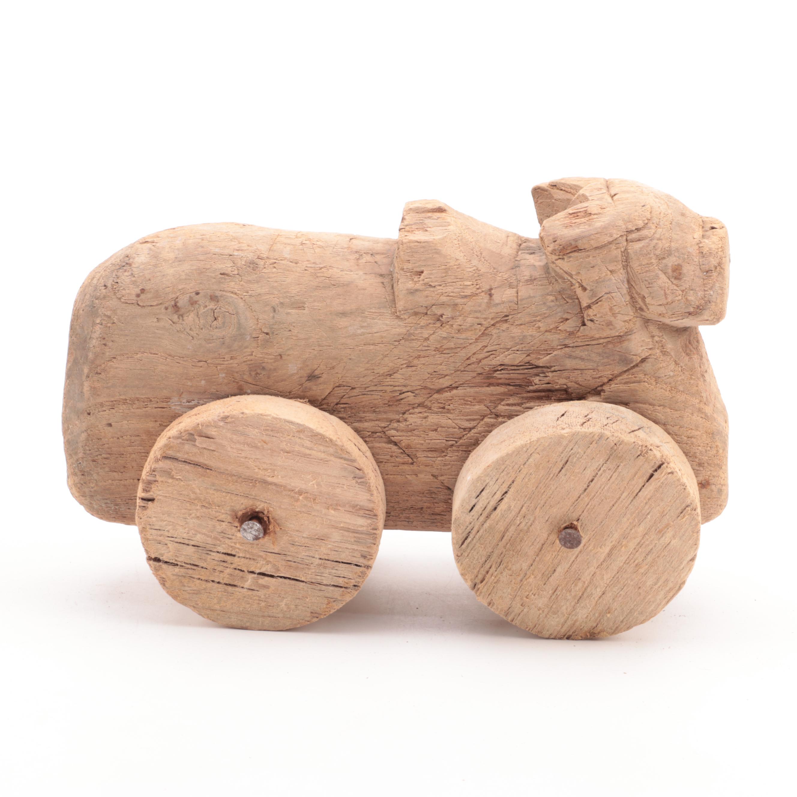 Primitive Hand-Carved Wood Toys