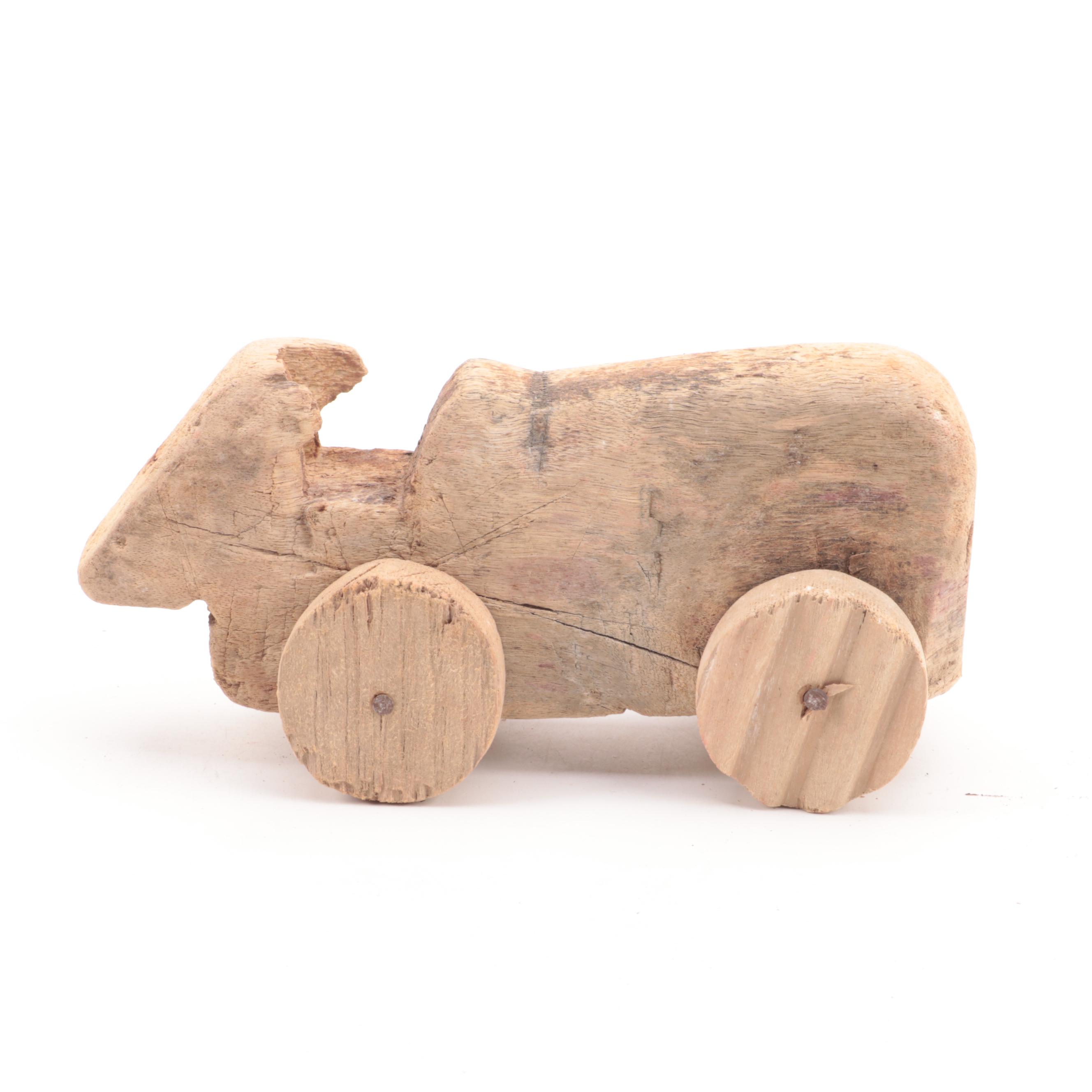 Primitive Hand-Carved Wood Toys