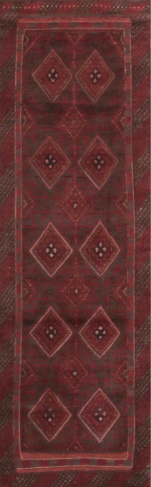 2'1 x 7'7 Handwoven Afghan Baluch Mixed Technique Carpet Runner