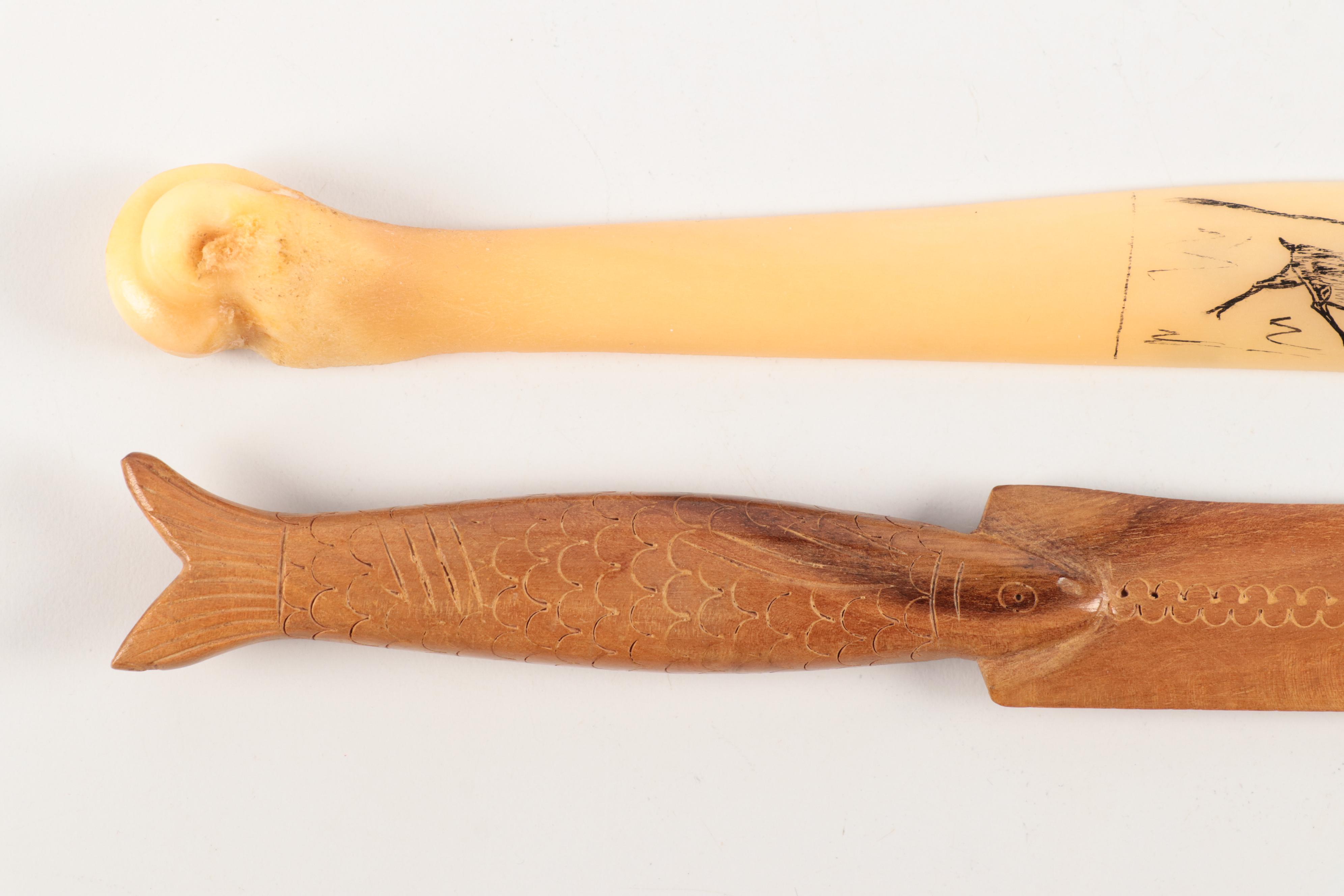 Wilton Lee Lacquered Box with Norwegian and Yugoslavian Letter Openers