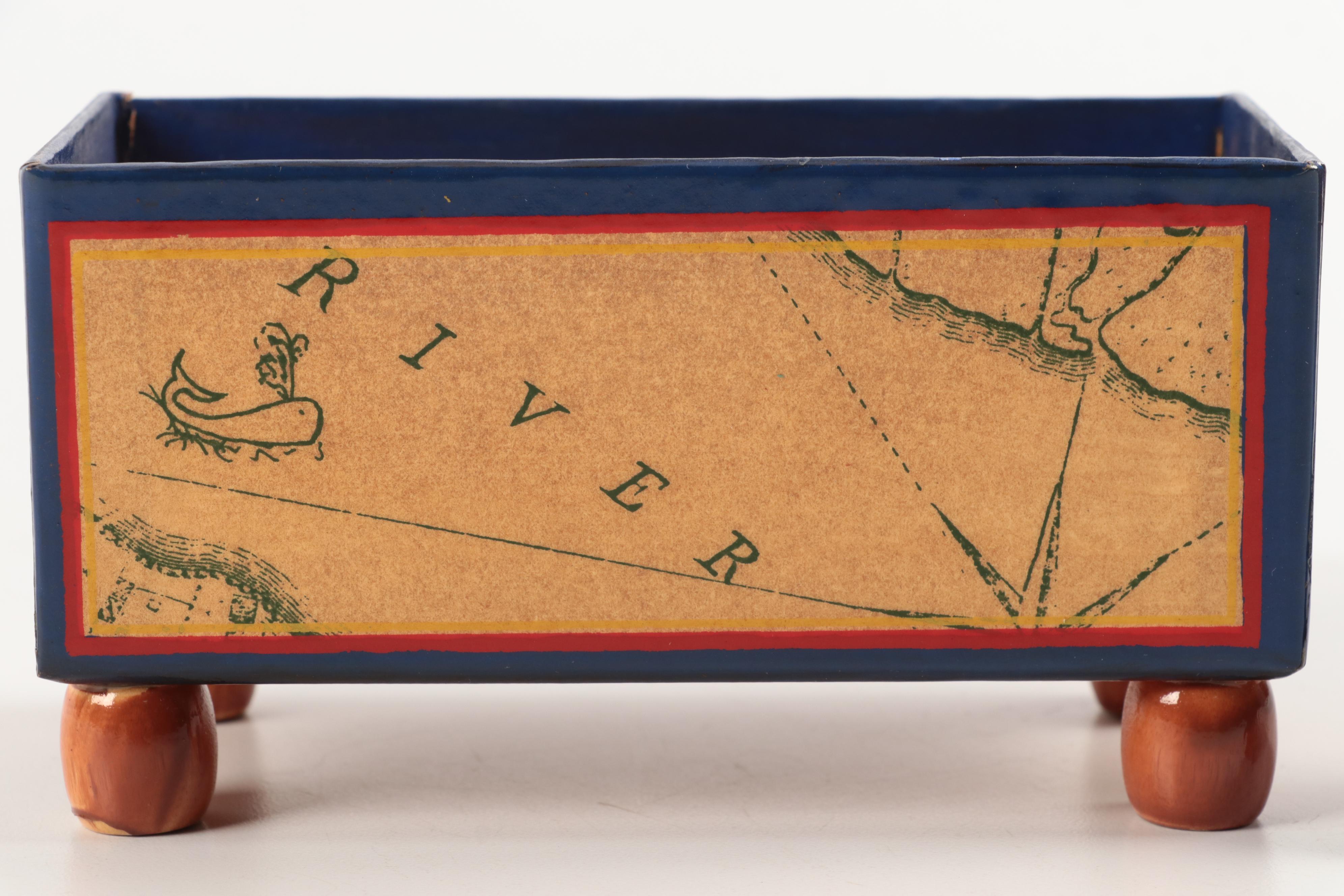 Wilton Lee Lacquered Box with Norwegian and Yugoslavian Letter Openers