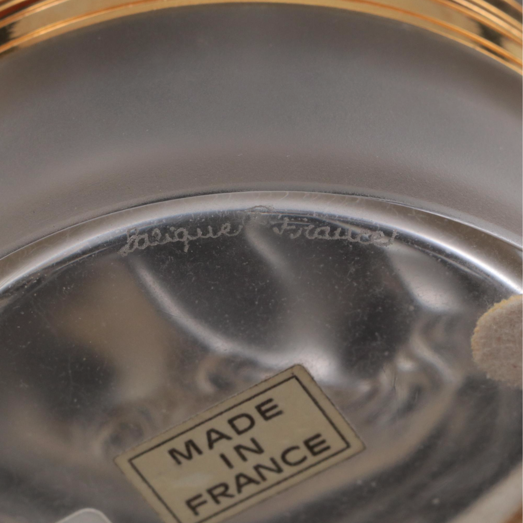 Lalique "Daphne" Frosted Crystal Round Box