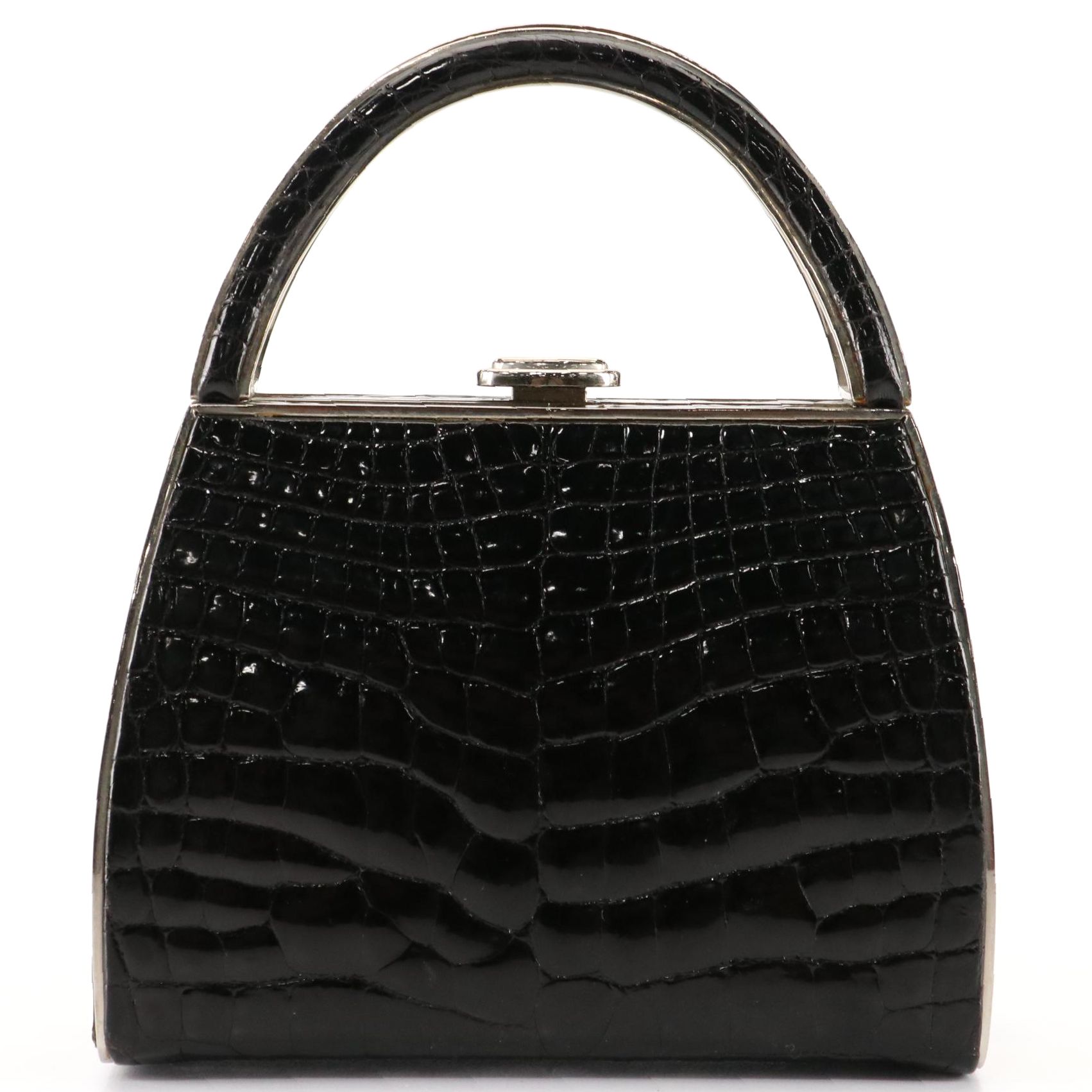 Judith Leiber Embossed Patent Leather Handbag