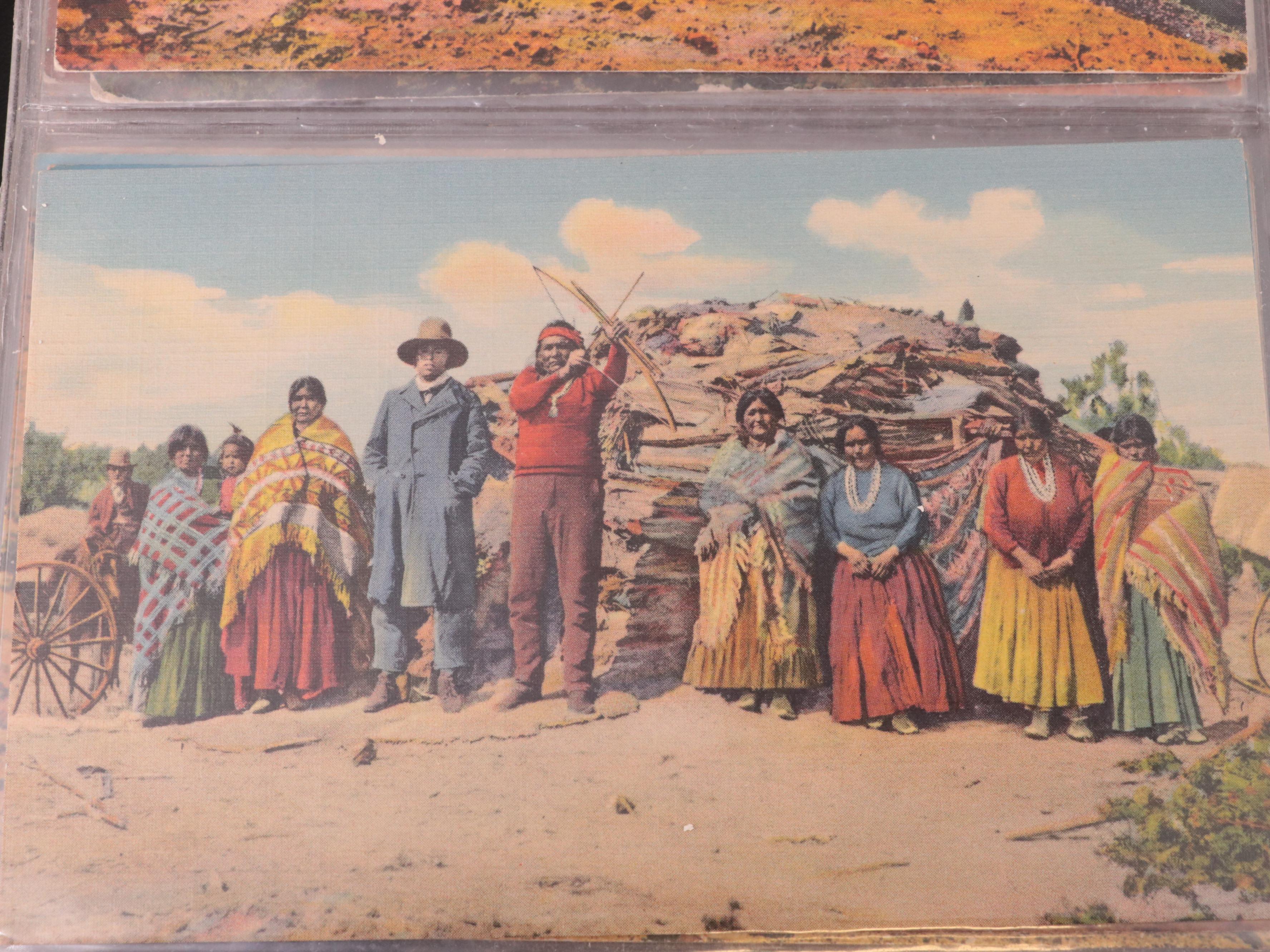 Album of Vintage Native American-Themed Postcards