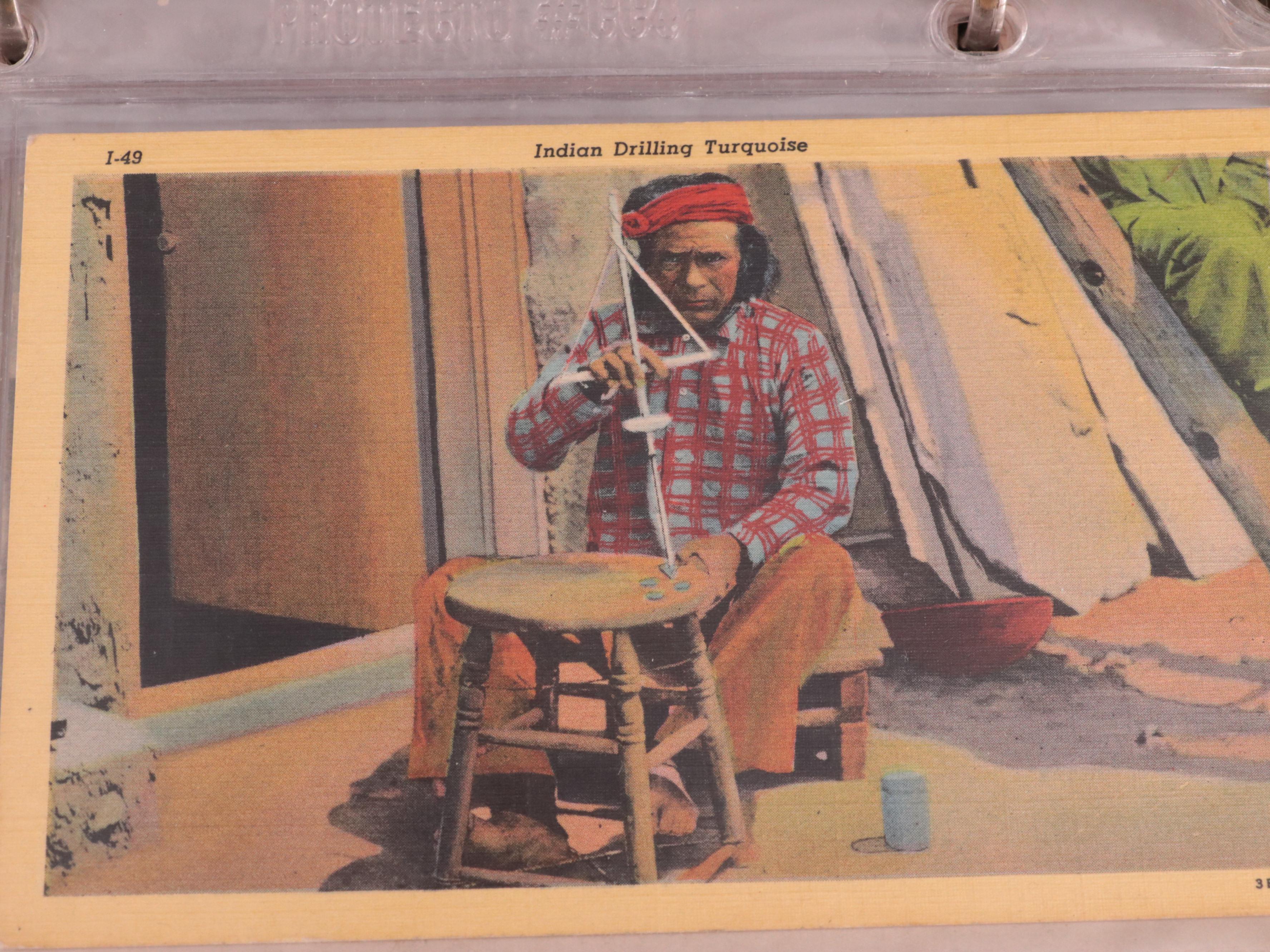 Album of Vintage Native American-Themed Postcards