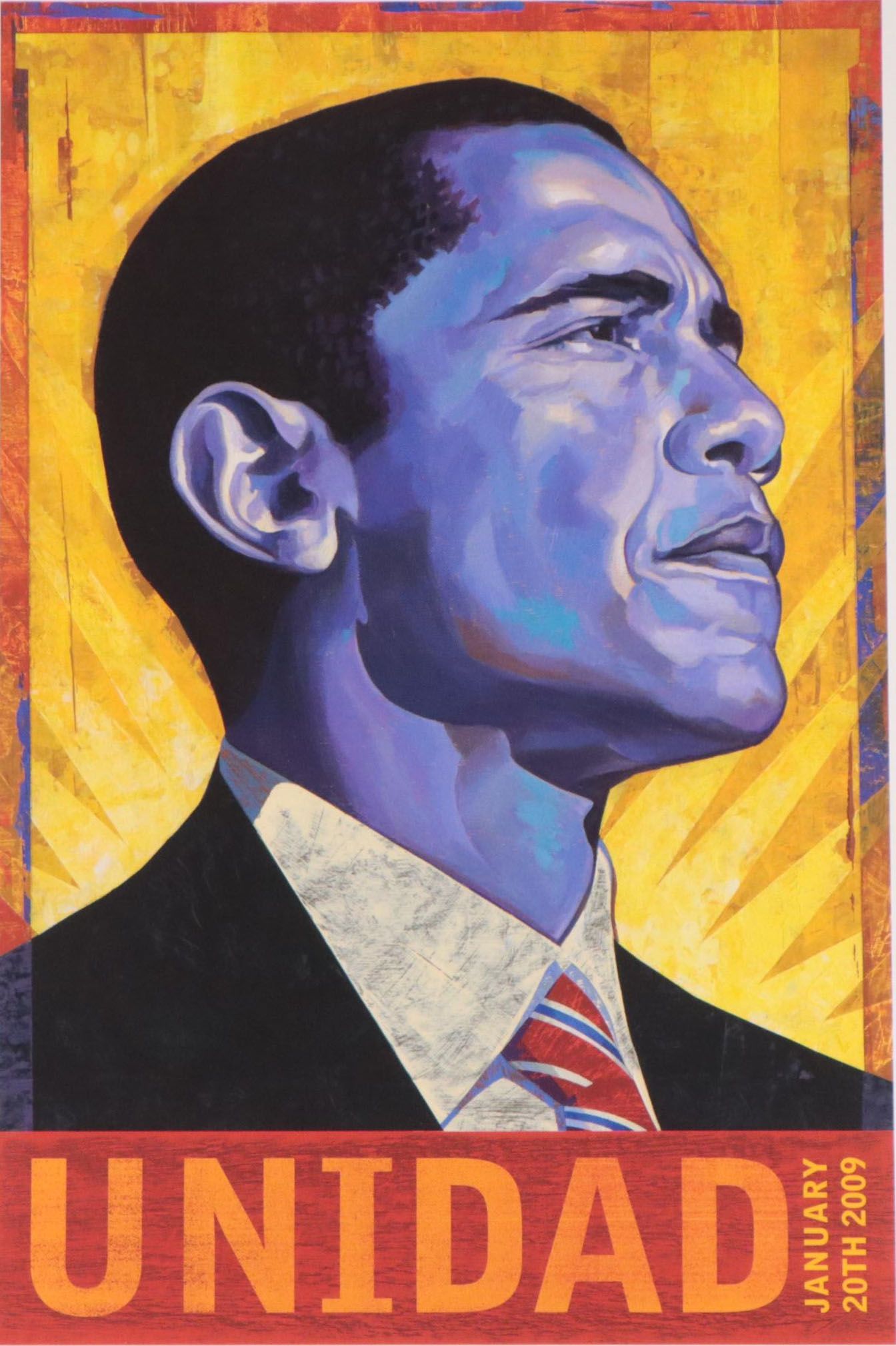 Rafael López Barack Obama Giclée Campaign Poster "Unidad," 2008