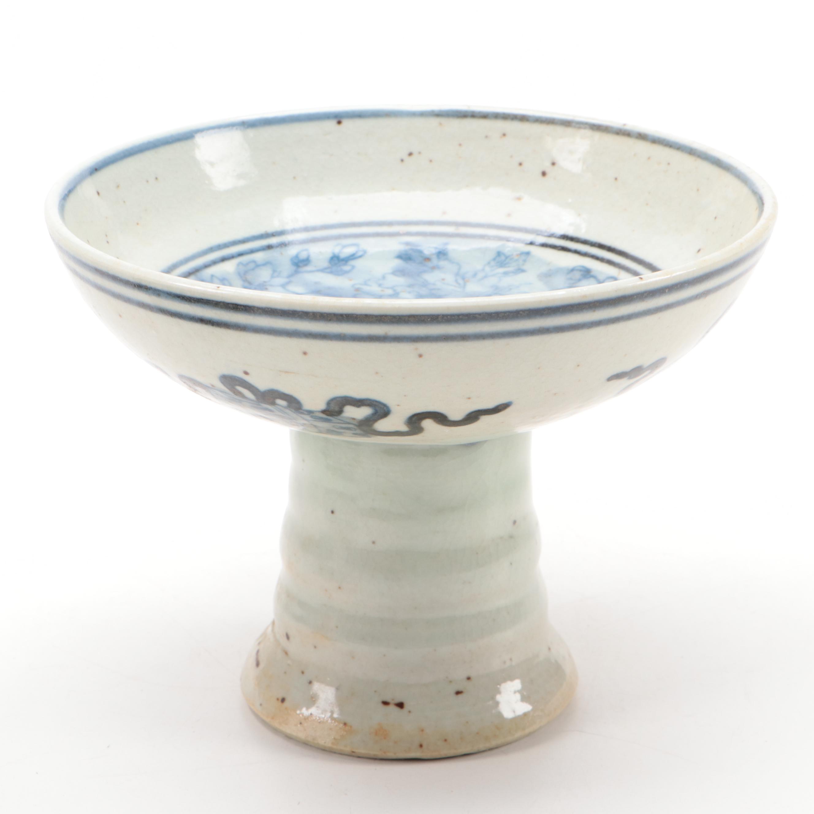 Chinese Blue and White Altar Bowl and Dish