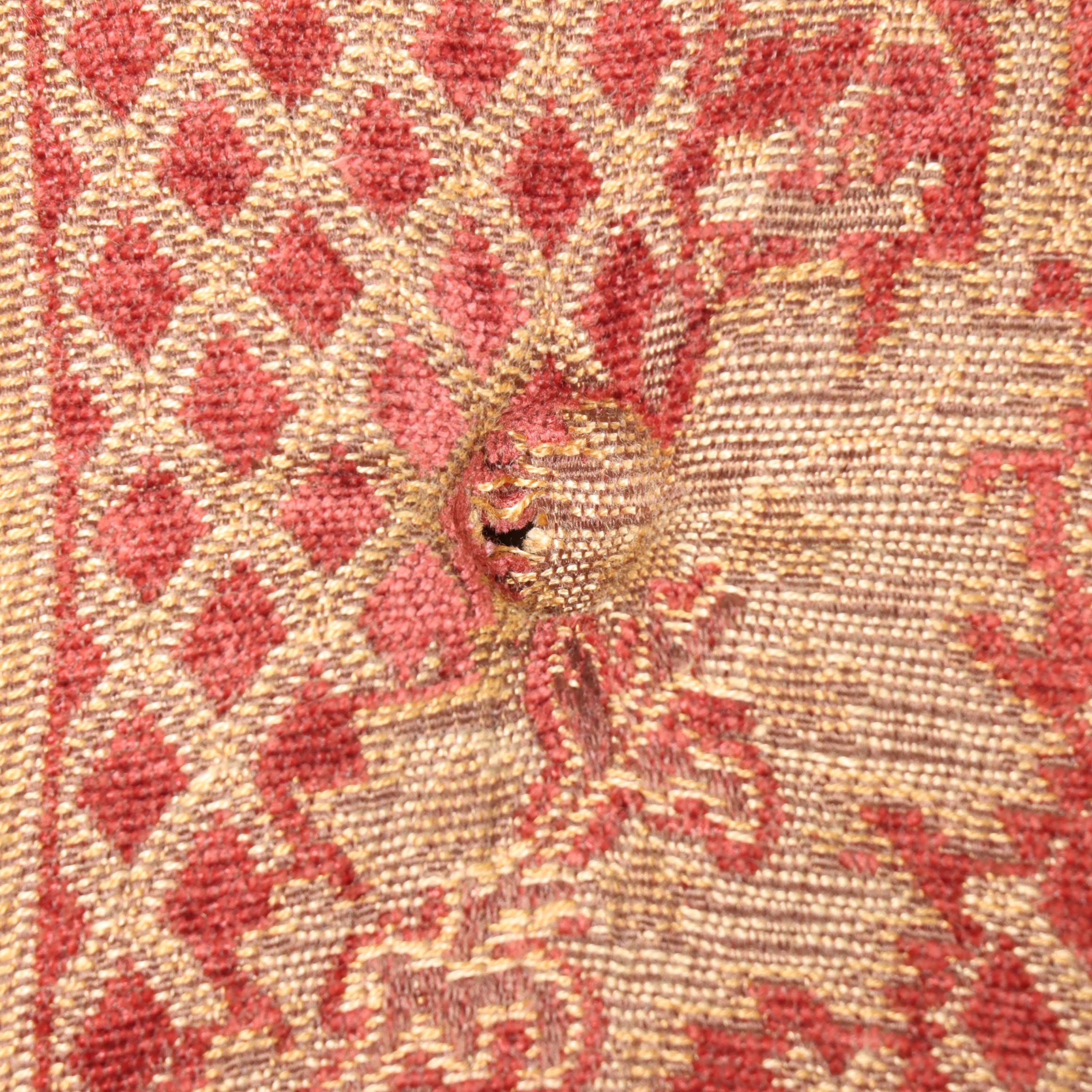 Louis XVI Style Mahogany and Button-Tufted Window Seat