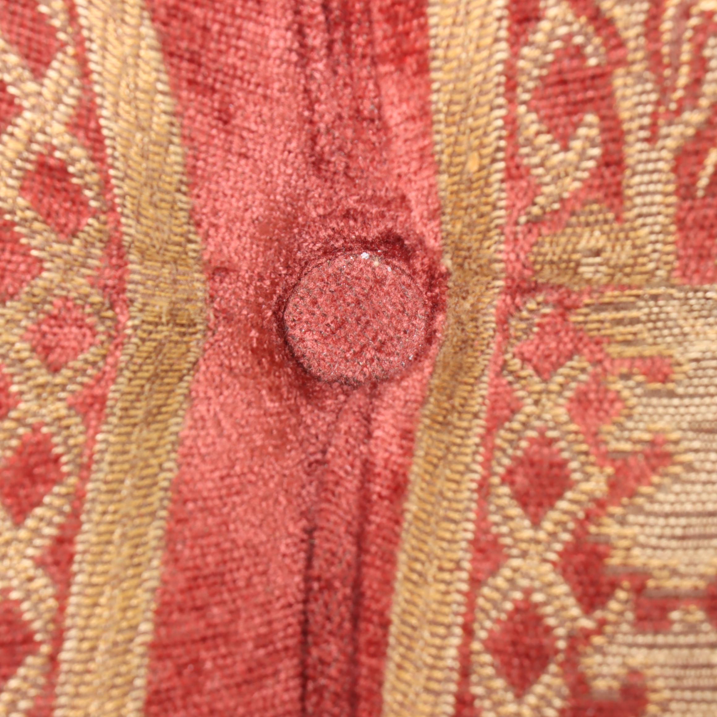 Louis XVI Style Mahogany and Button-Tufted Window Seat