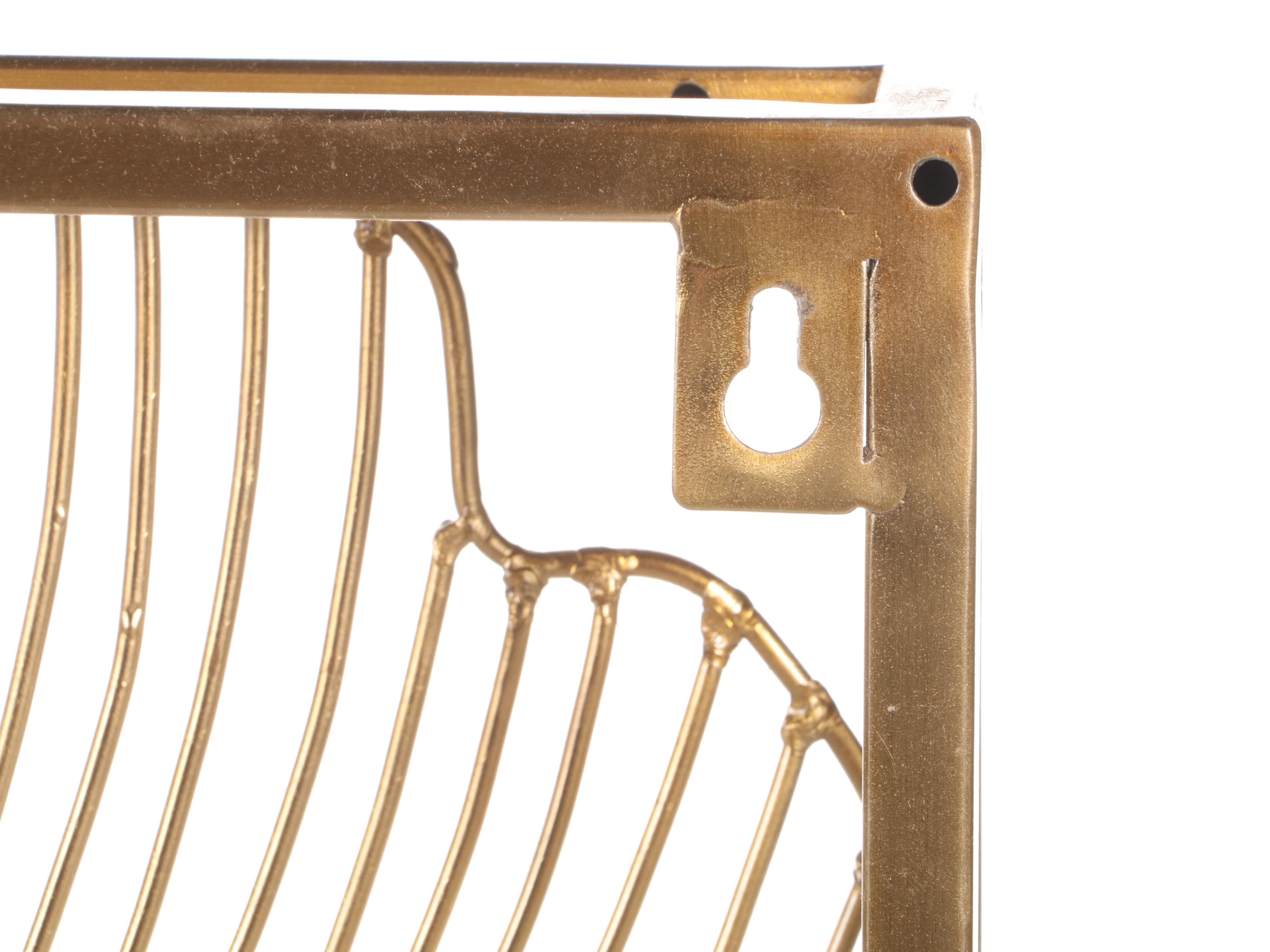 Contemporary Gold Tone Metal Ginkgo Leaf Sculptural Wall Hanging