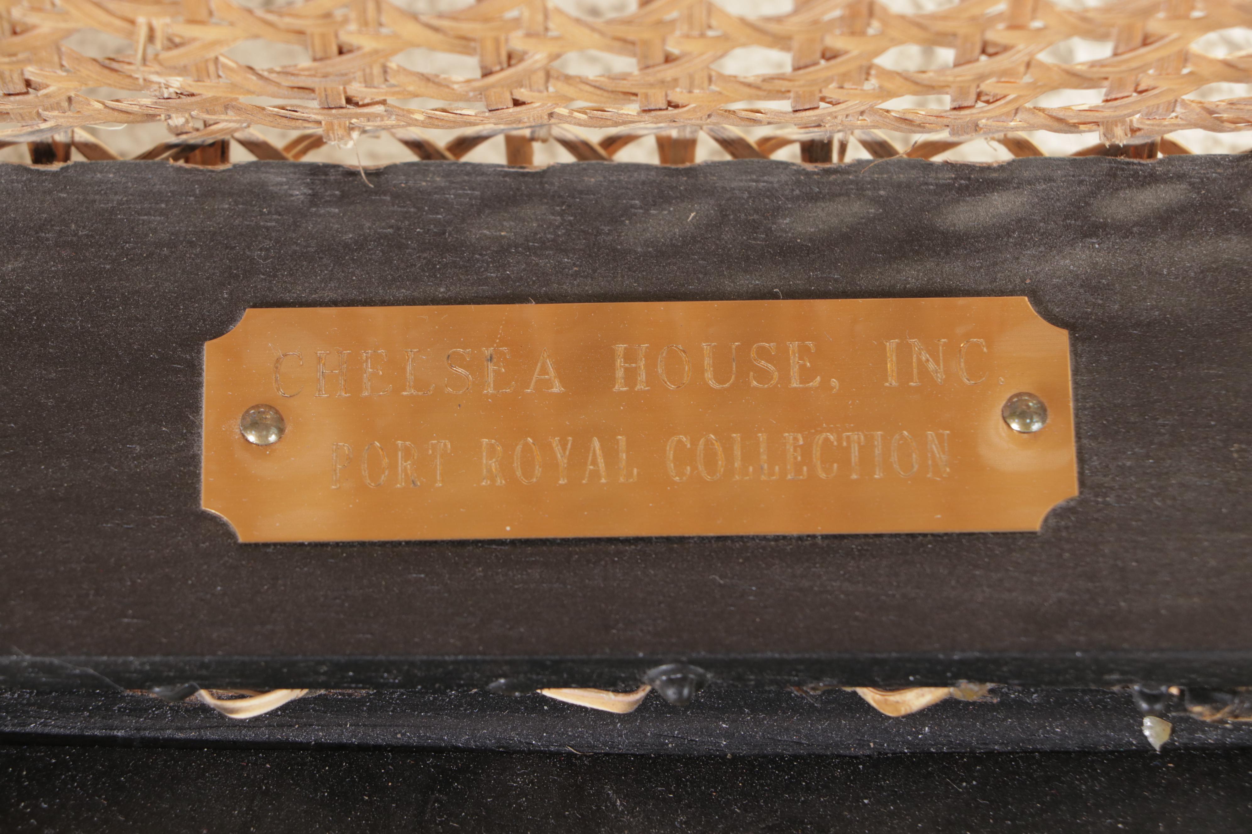 George III Style Chinoiserie Desk with Chelsea House Queen Anne Style Armchair