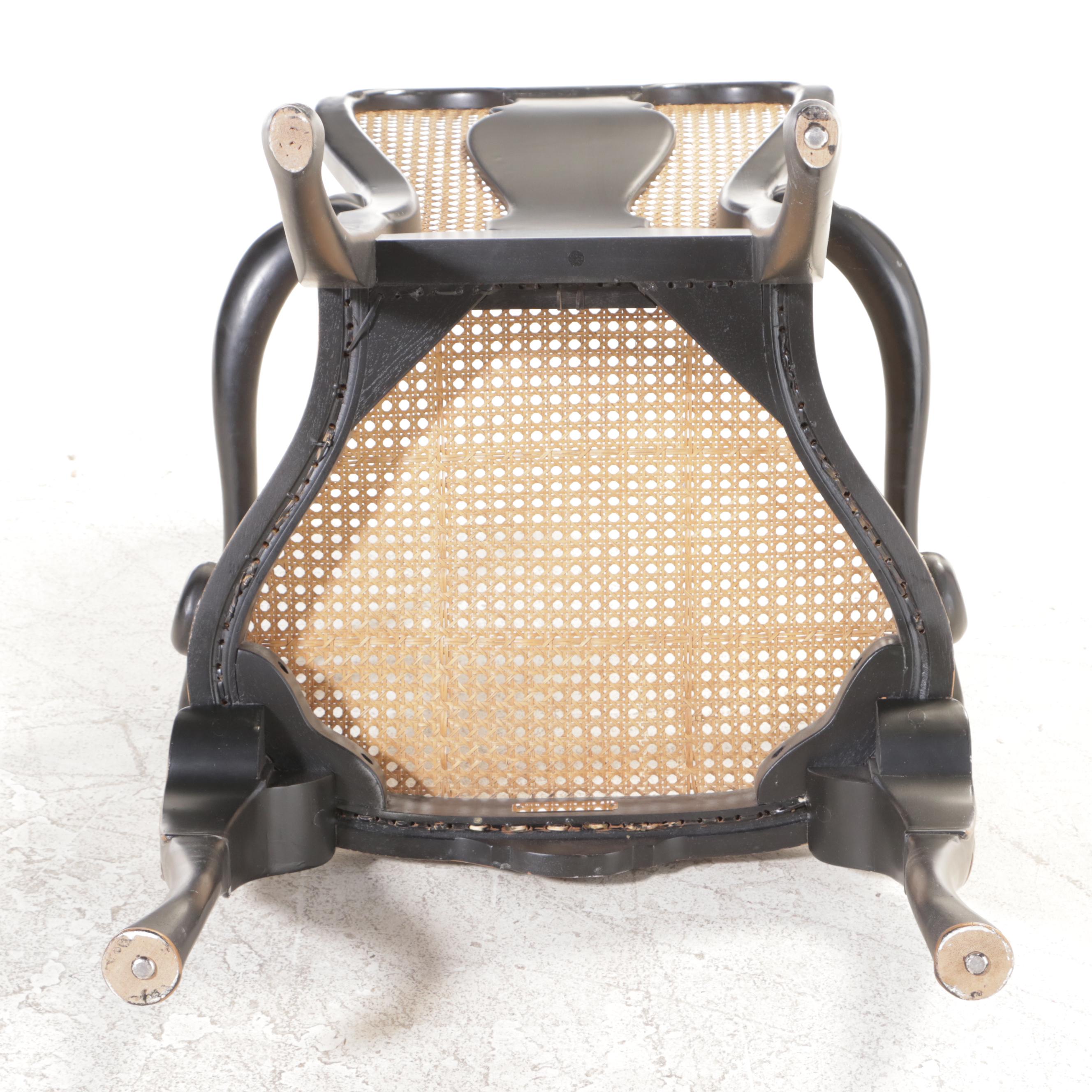 George III Style Chinoiserie Desk with Chelsea House Queen Anne Style Armchair