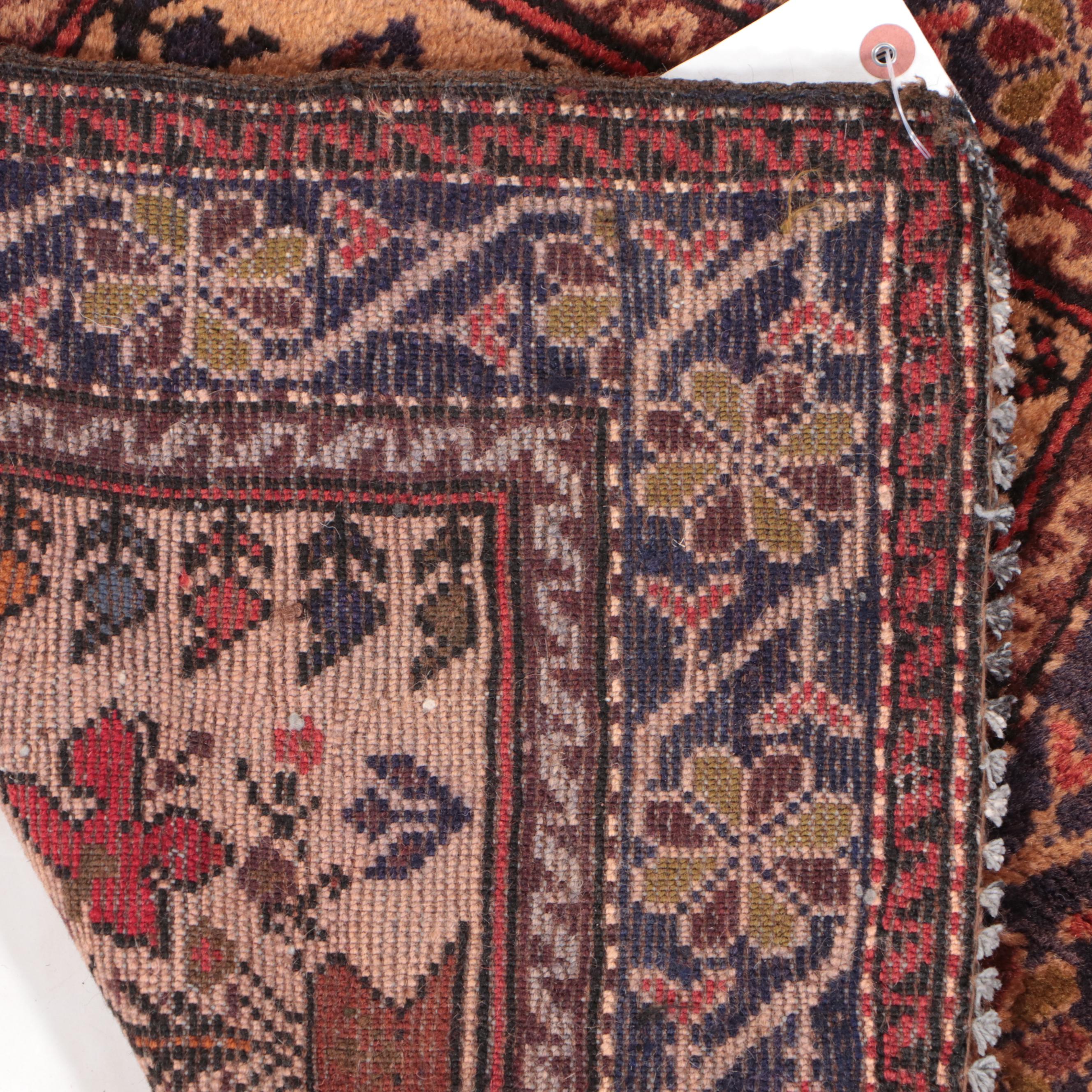 1'8 x 2'1 Hand-Knotted Afghan Baluch Floor Mat