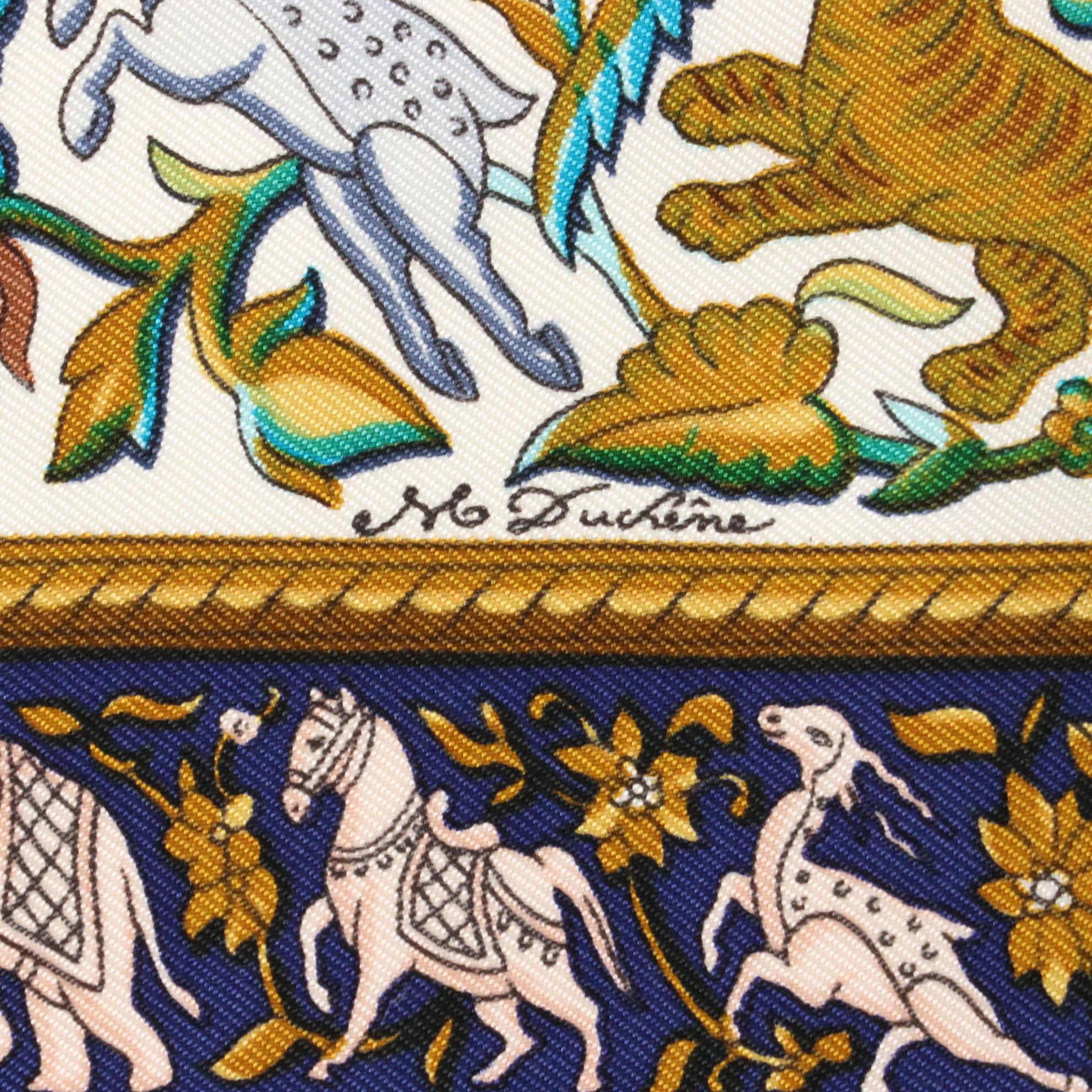 Hermès ''Chasse en Inde'' Scarf 90 in Silk Twill