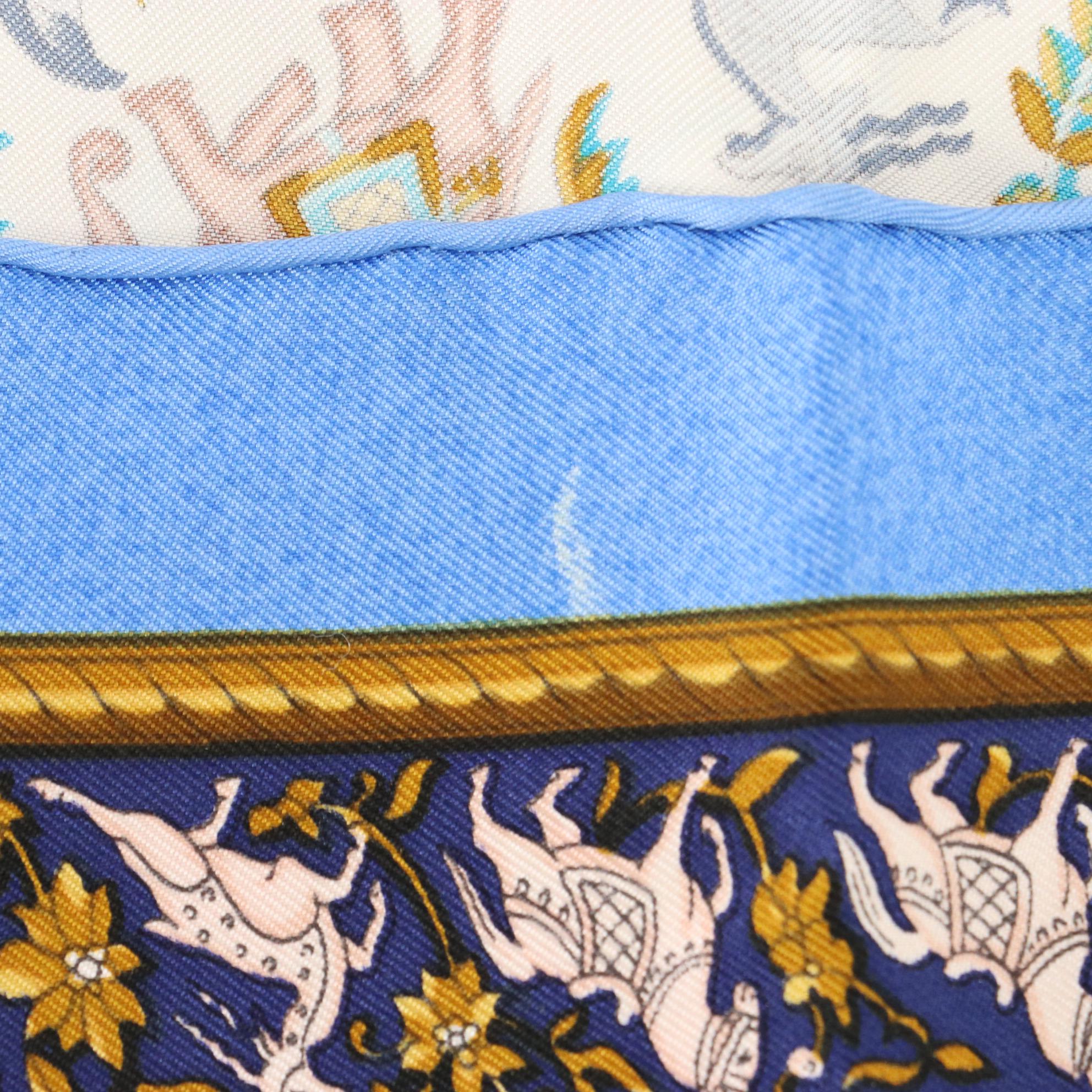 Hermès ''Chasse en Inde'' Scarf 90 in Silk Twill