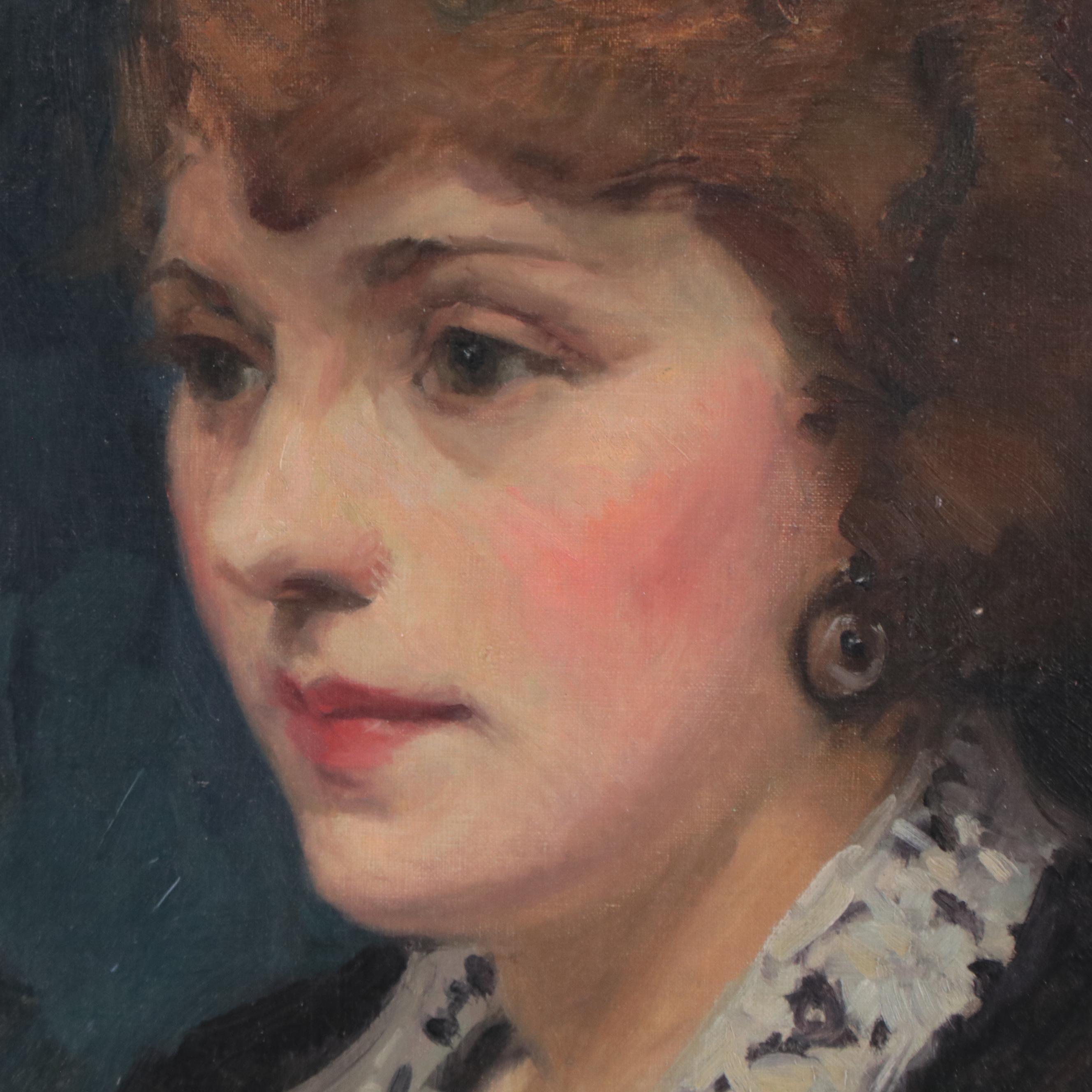 F. H. Myers Oil Painting of Female Portrait
