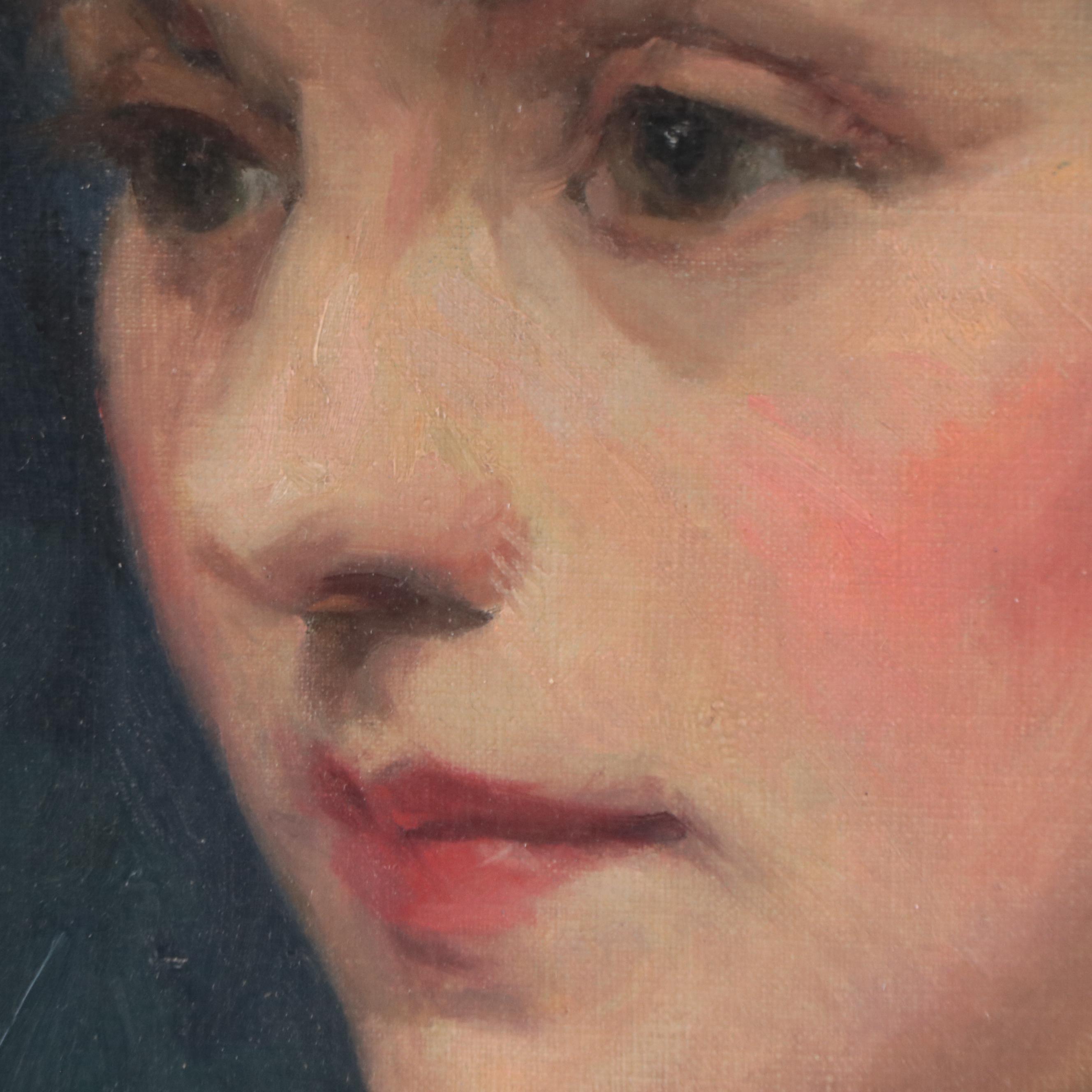 F. H. Myers Oil Painting of Female Portrait