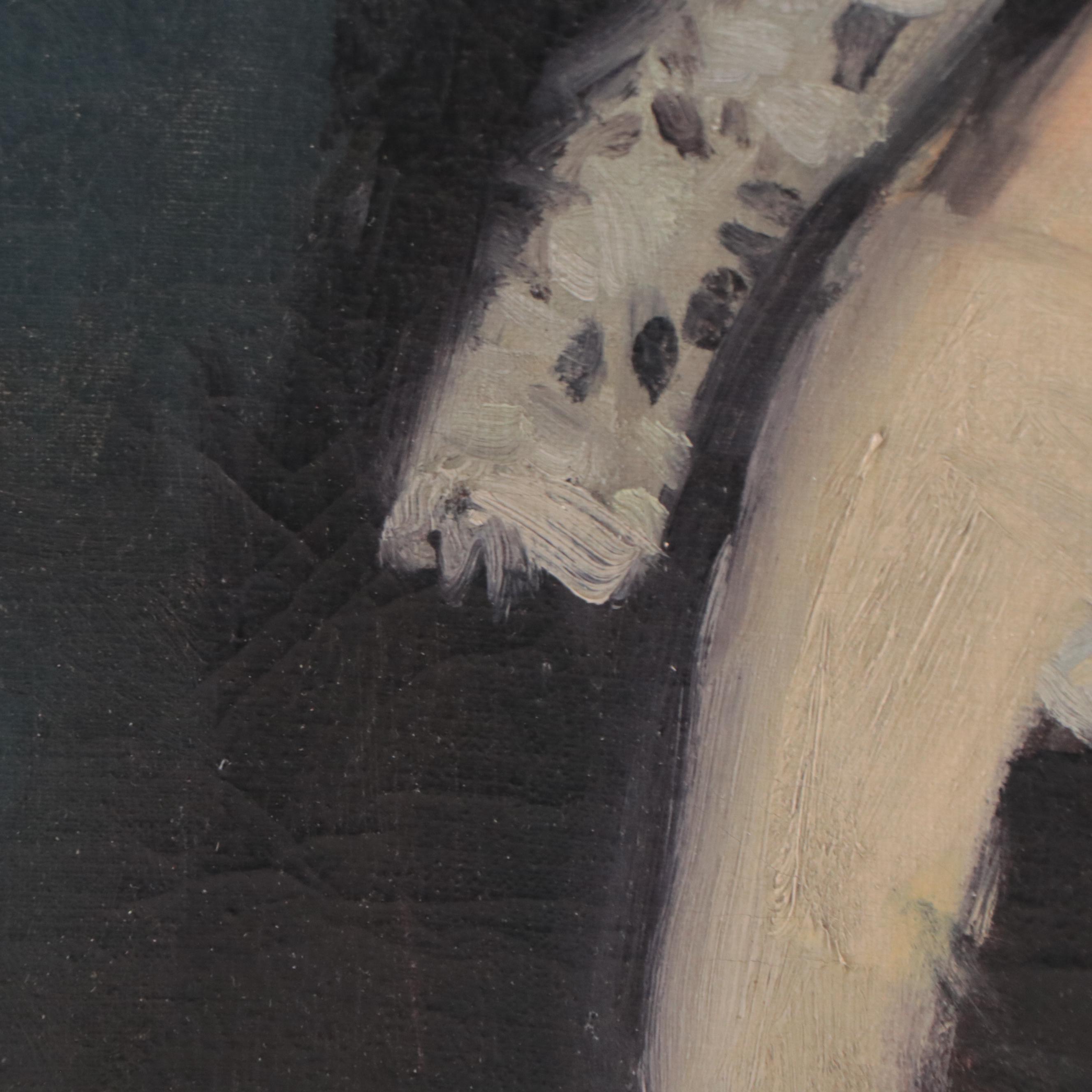 F. H. Myers Oil Painting of Female Portrait