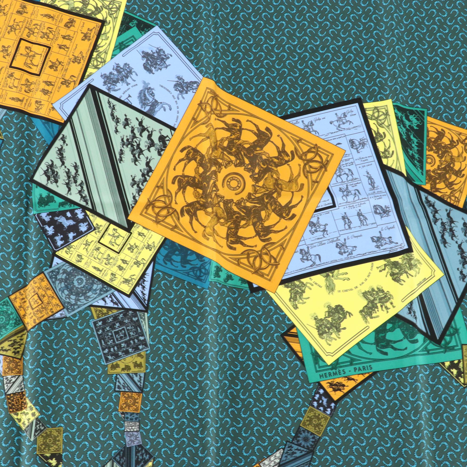 Hermès "A Cheval Sur Mon Carré" Silk Twill Scarf