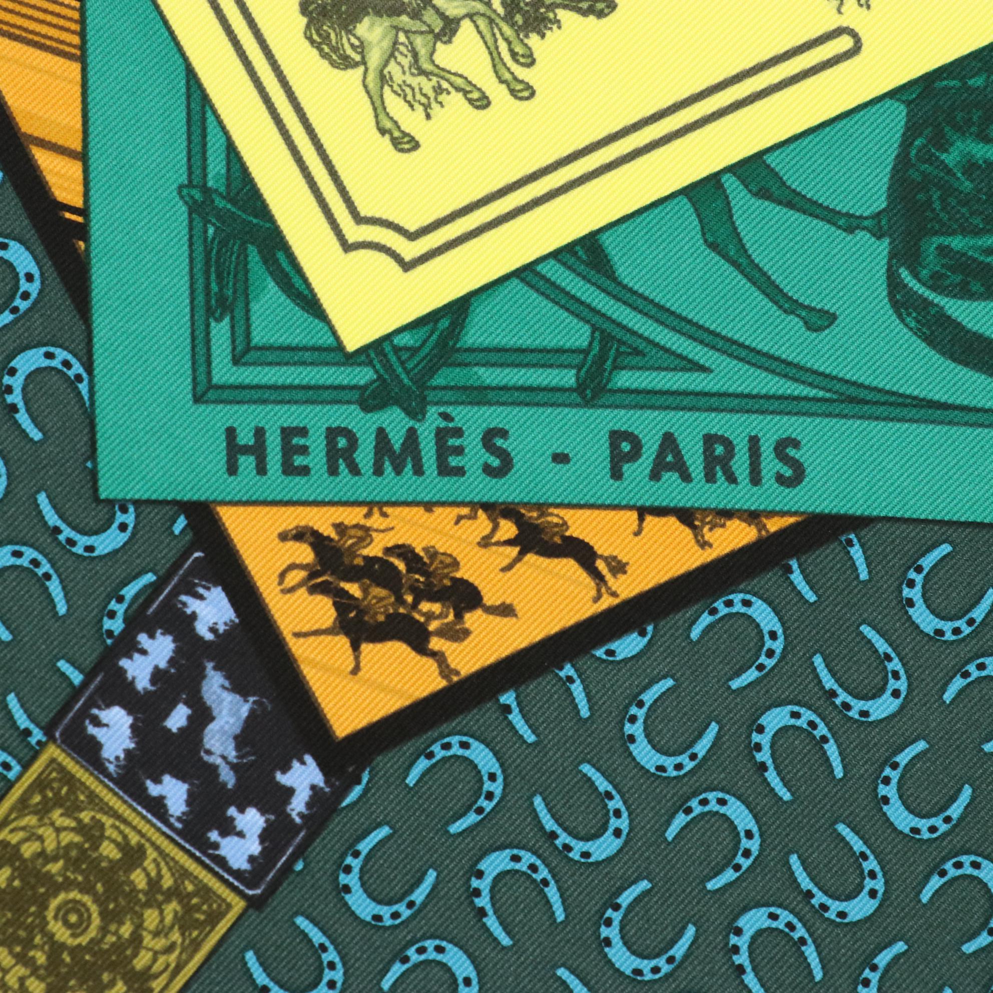 Hermès "A Cheval Sur Mon Carré" Silk Twill Scarf