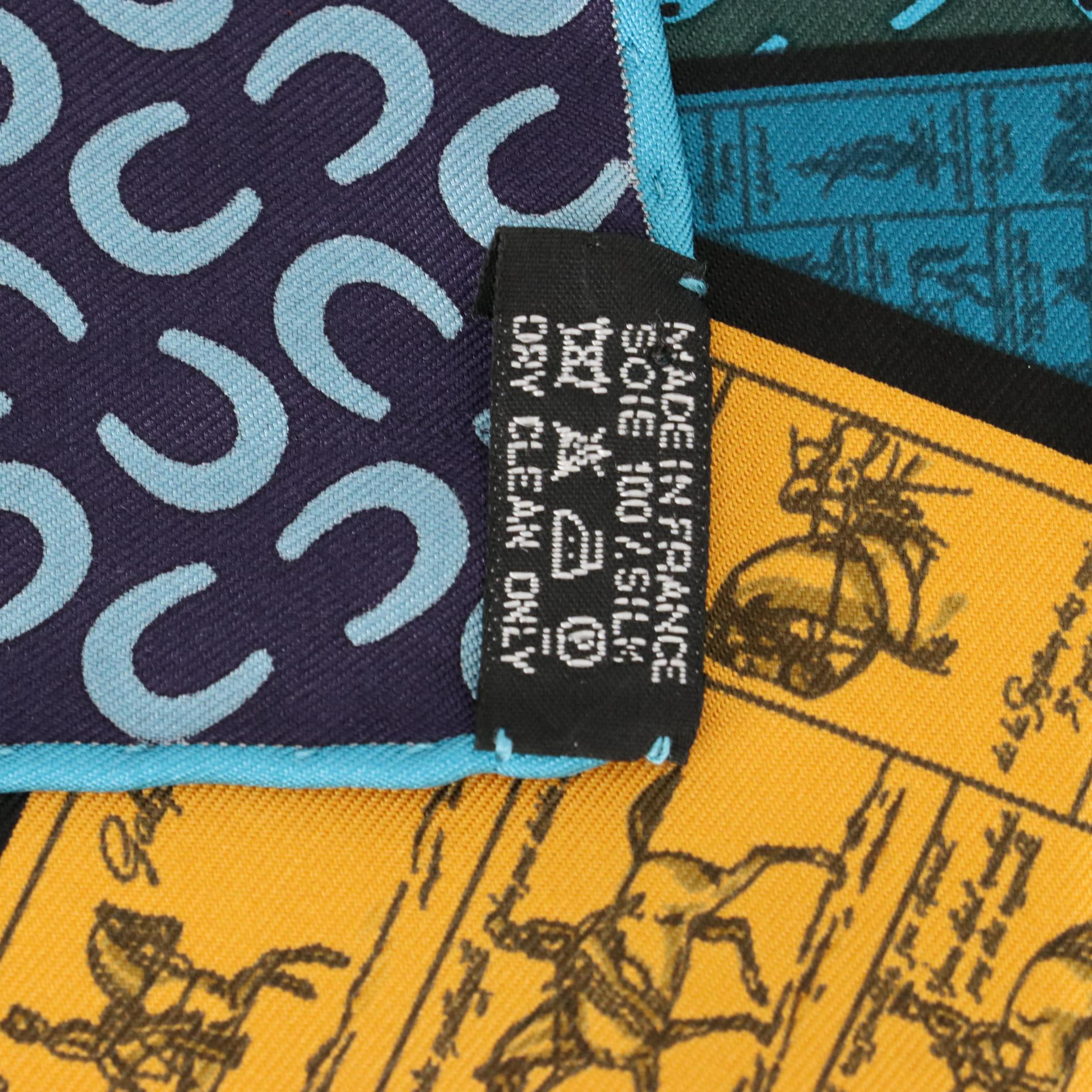 Hermès "A Cheval Sur Mon Carré" Silk Twill Scarf