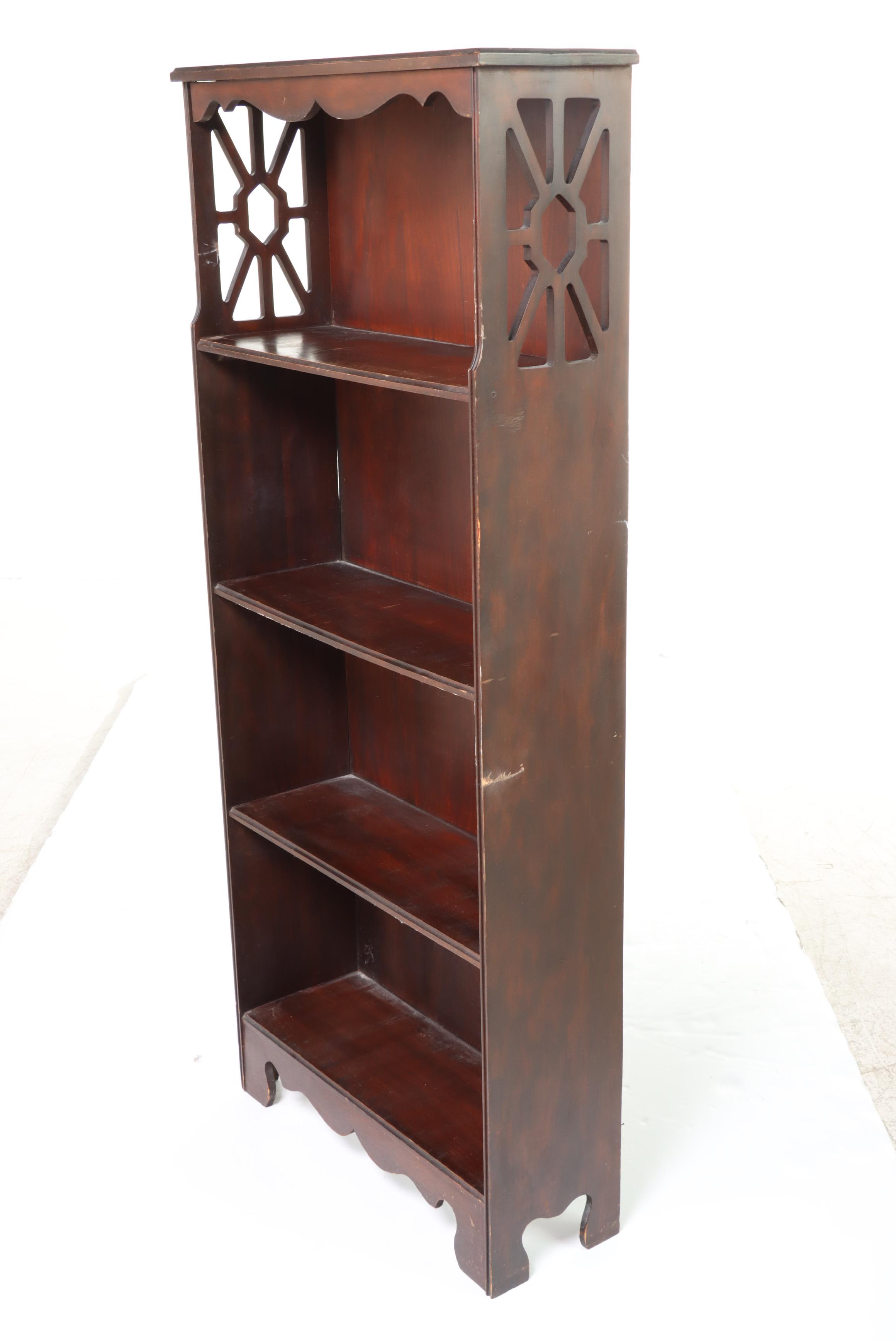Small American Colonial Revival Mahogany-Stained Bookcase, Early 20th Century