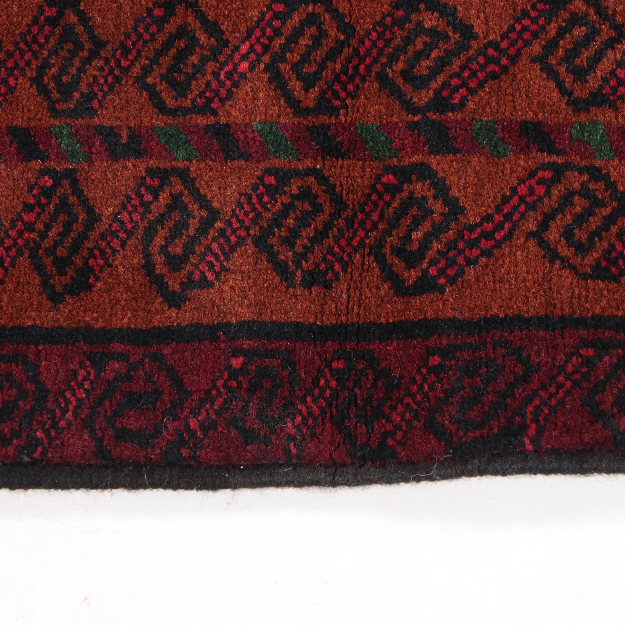 1'6 x 1'9 Hand-Knotted Afghan Baluch Floor Mat