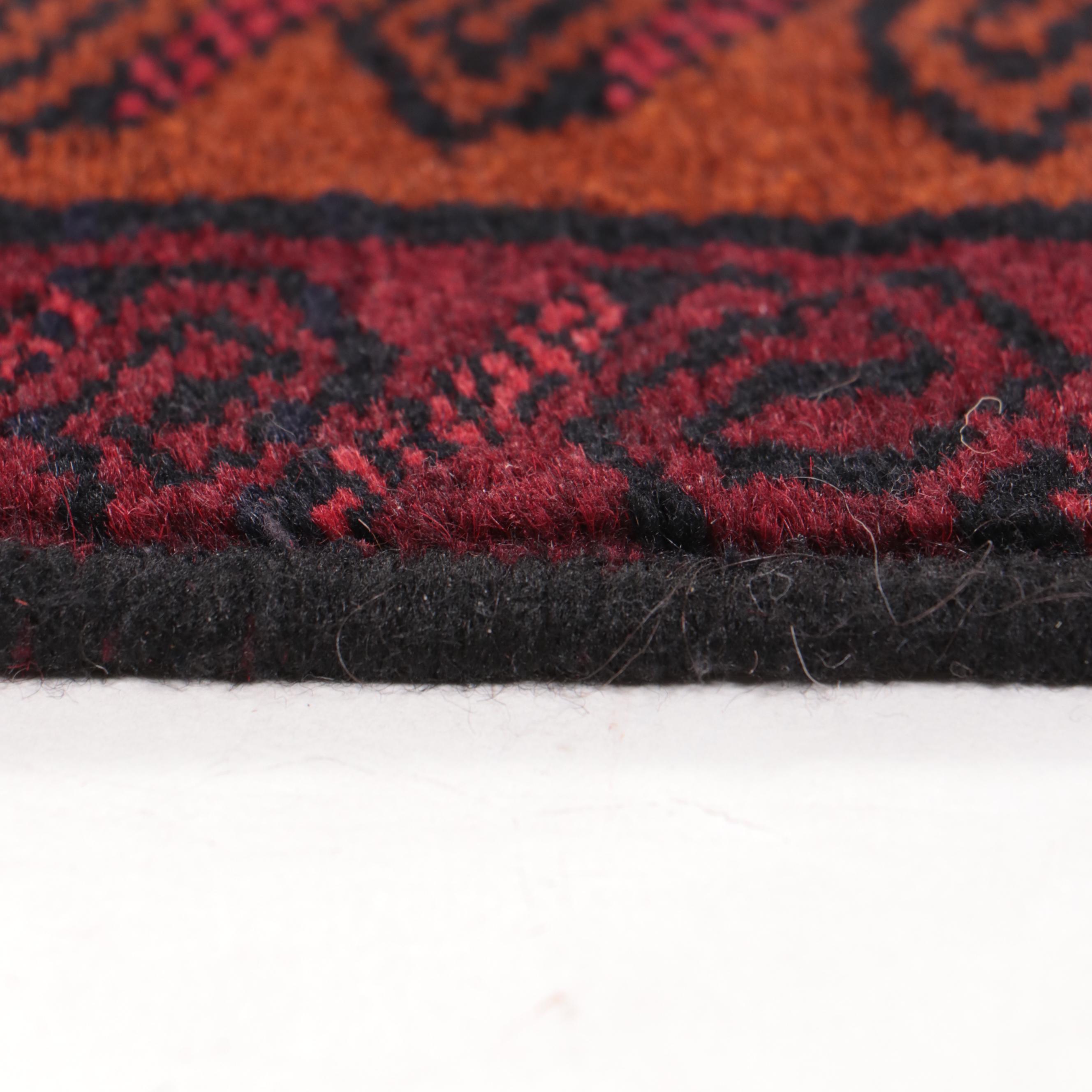 1'6 x 1'9 Hand-Knotted Afghan Baluch Floor Mat