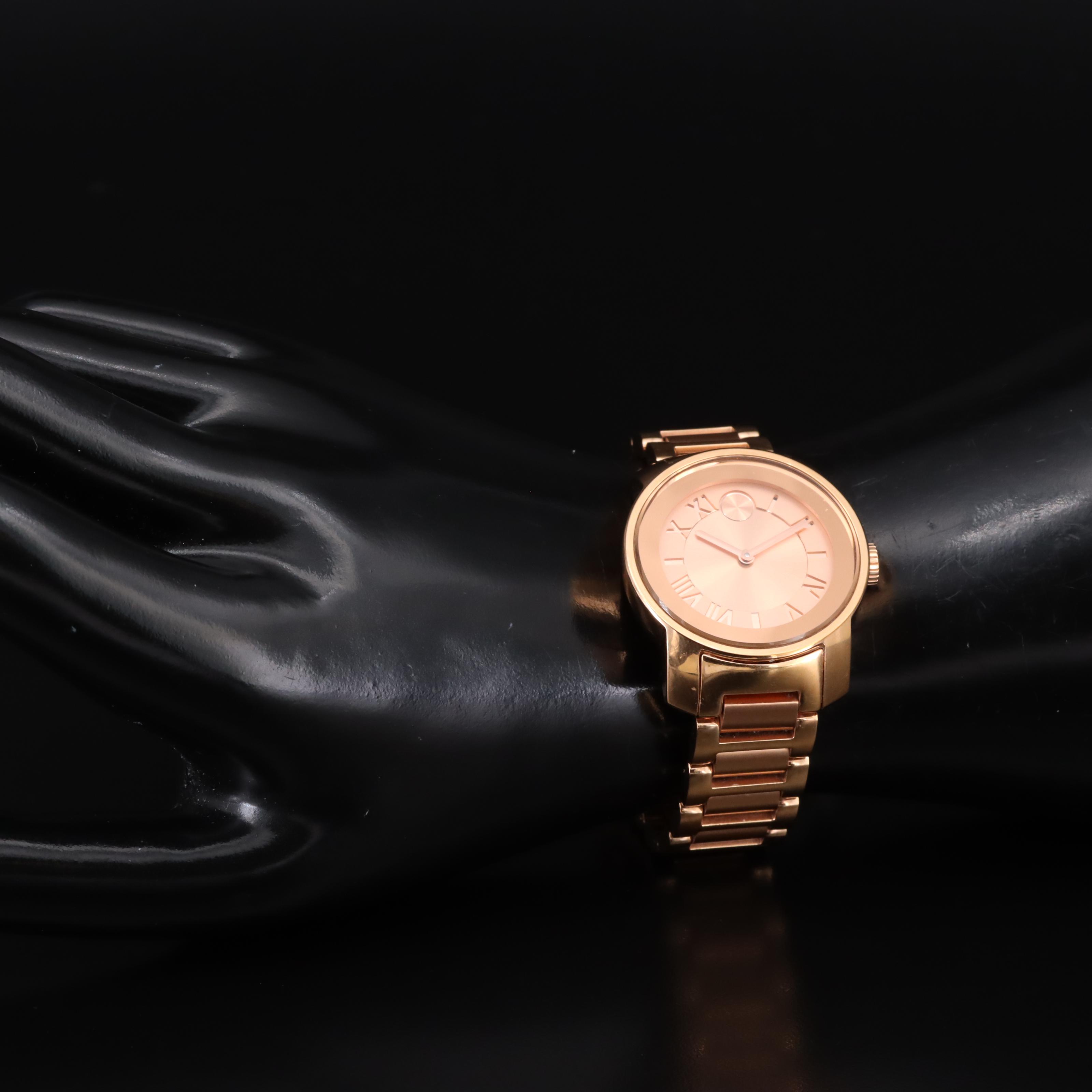 Movado Bold Rose Gold Tone Watch