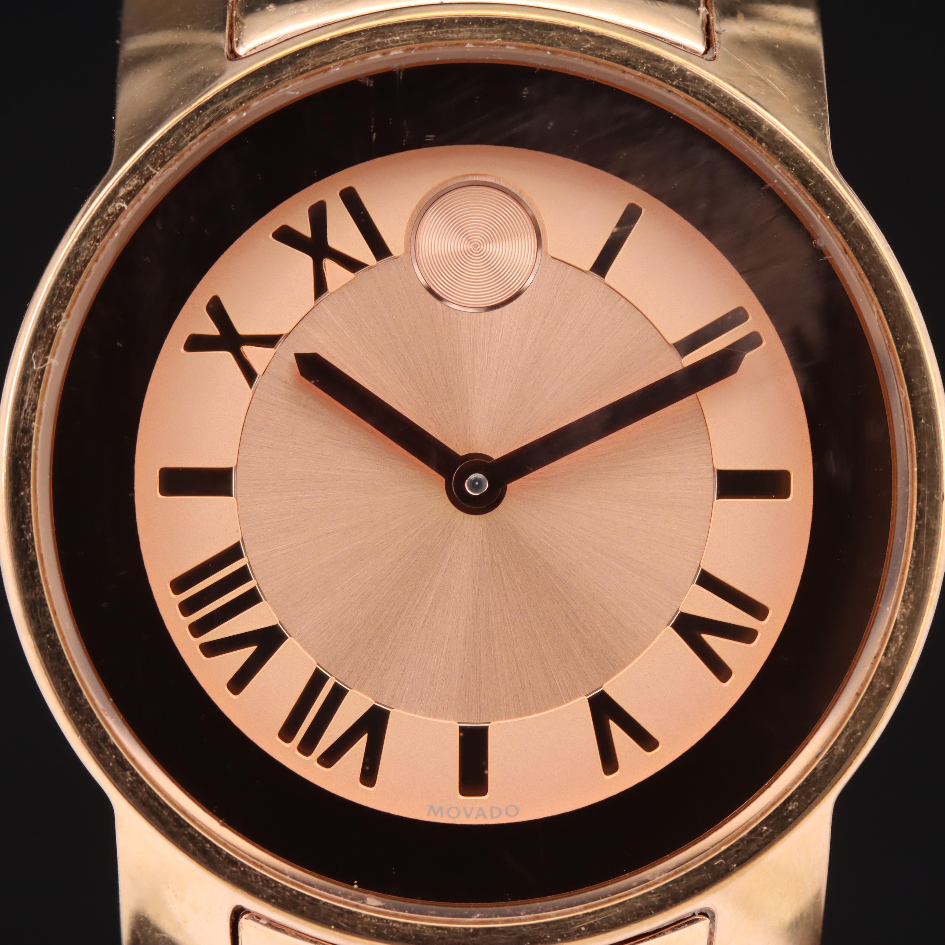 Movado Bold Rose Gold Tone Watch