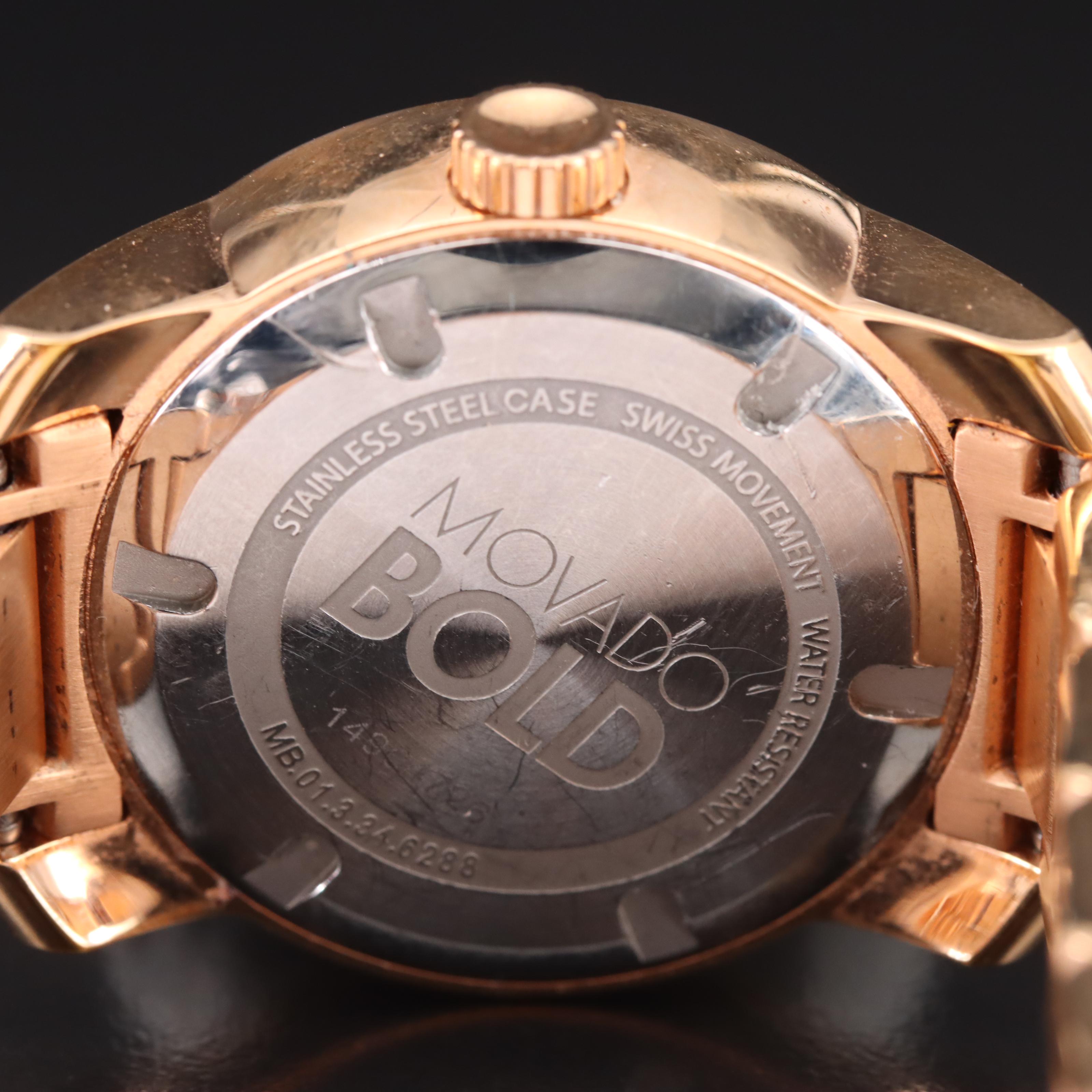 Movado Bold Rose Gold Tone Watch