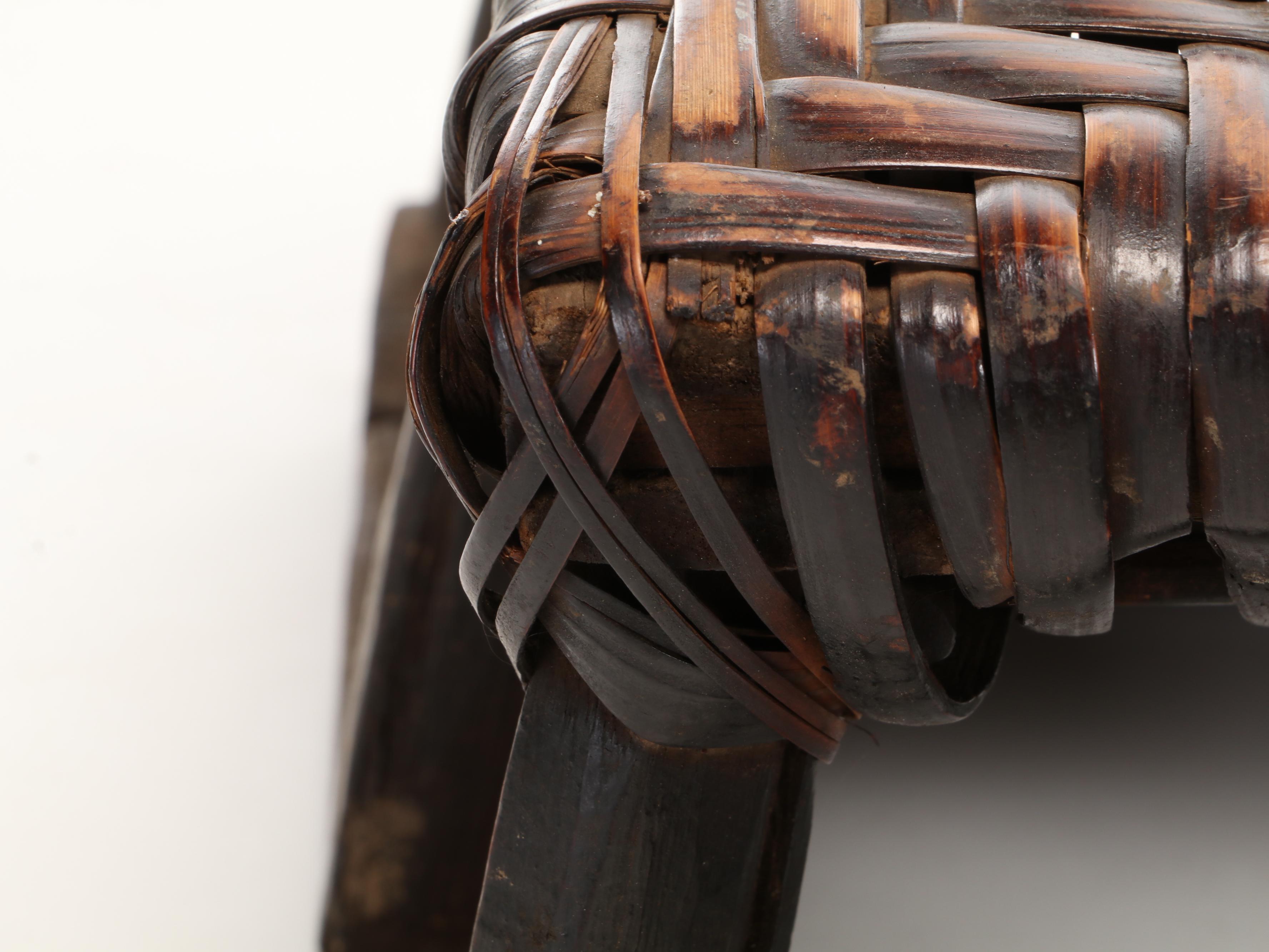 Four Blue Ocean Traders Siheyaun Rattan and Wood Stools EBTH