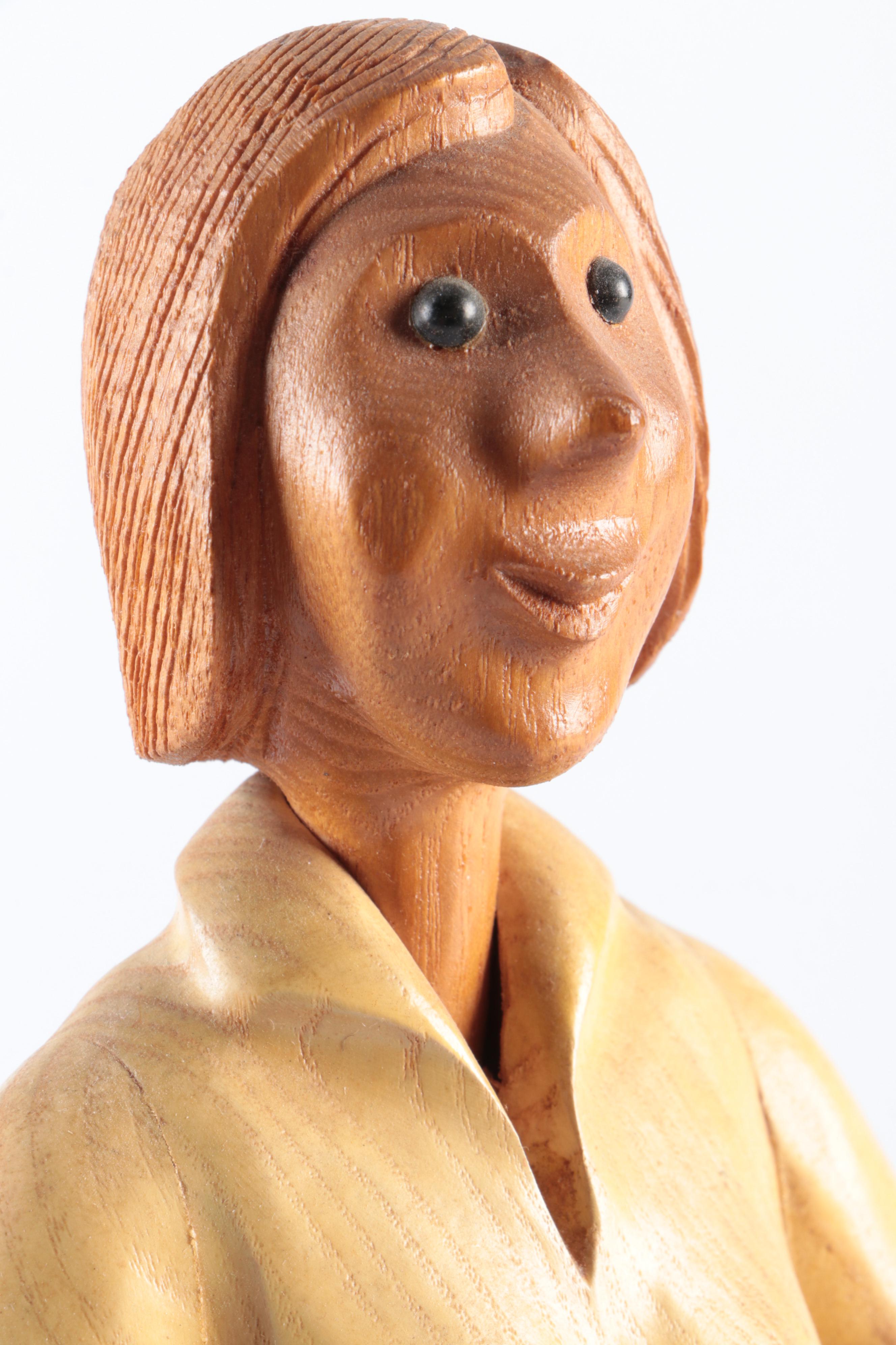 Italian Carved Tennis Figurines with Tennis Can Glass Tumblers and Paperweight