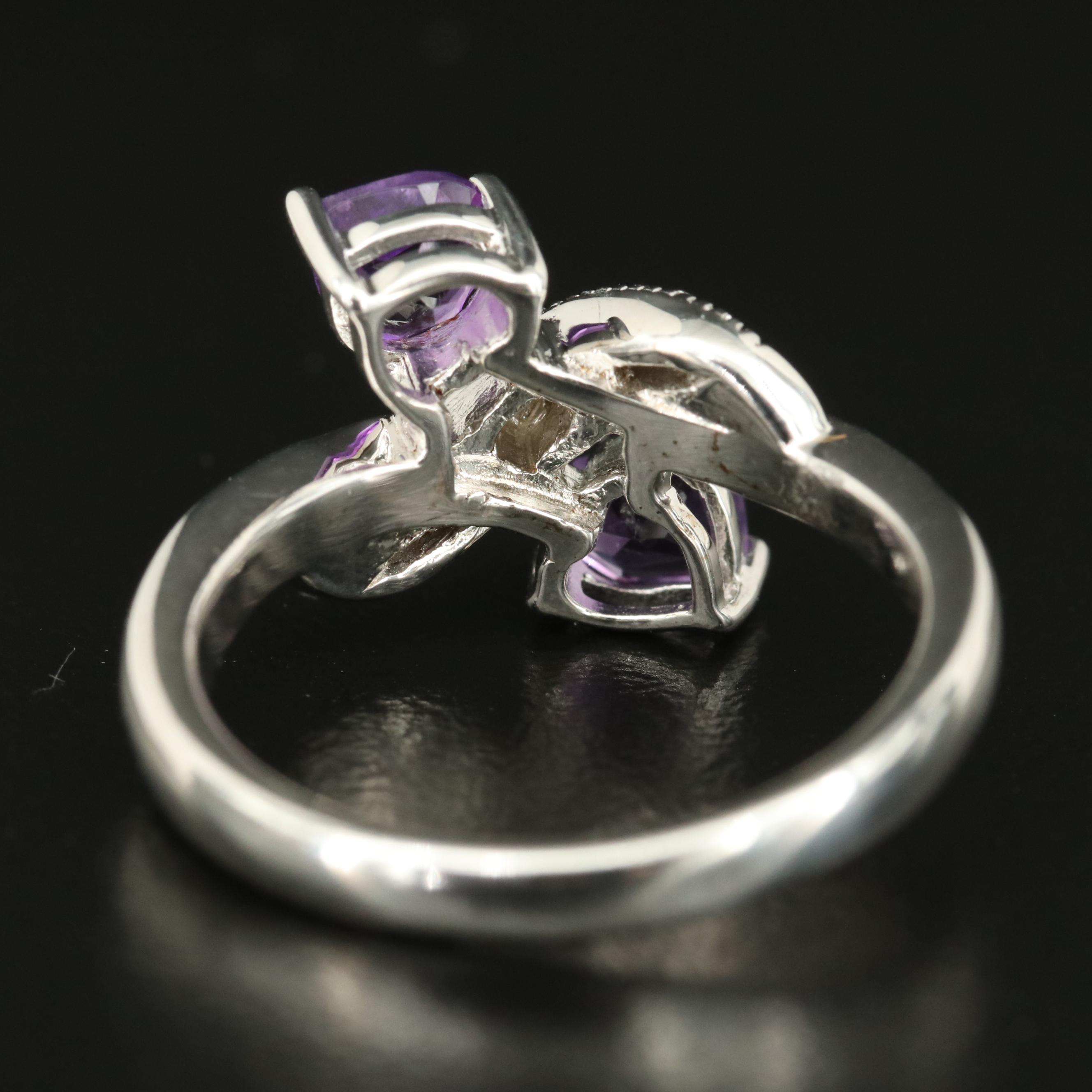 Sterling Amethyst and Topaz Ring