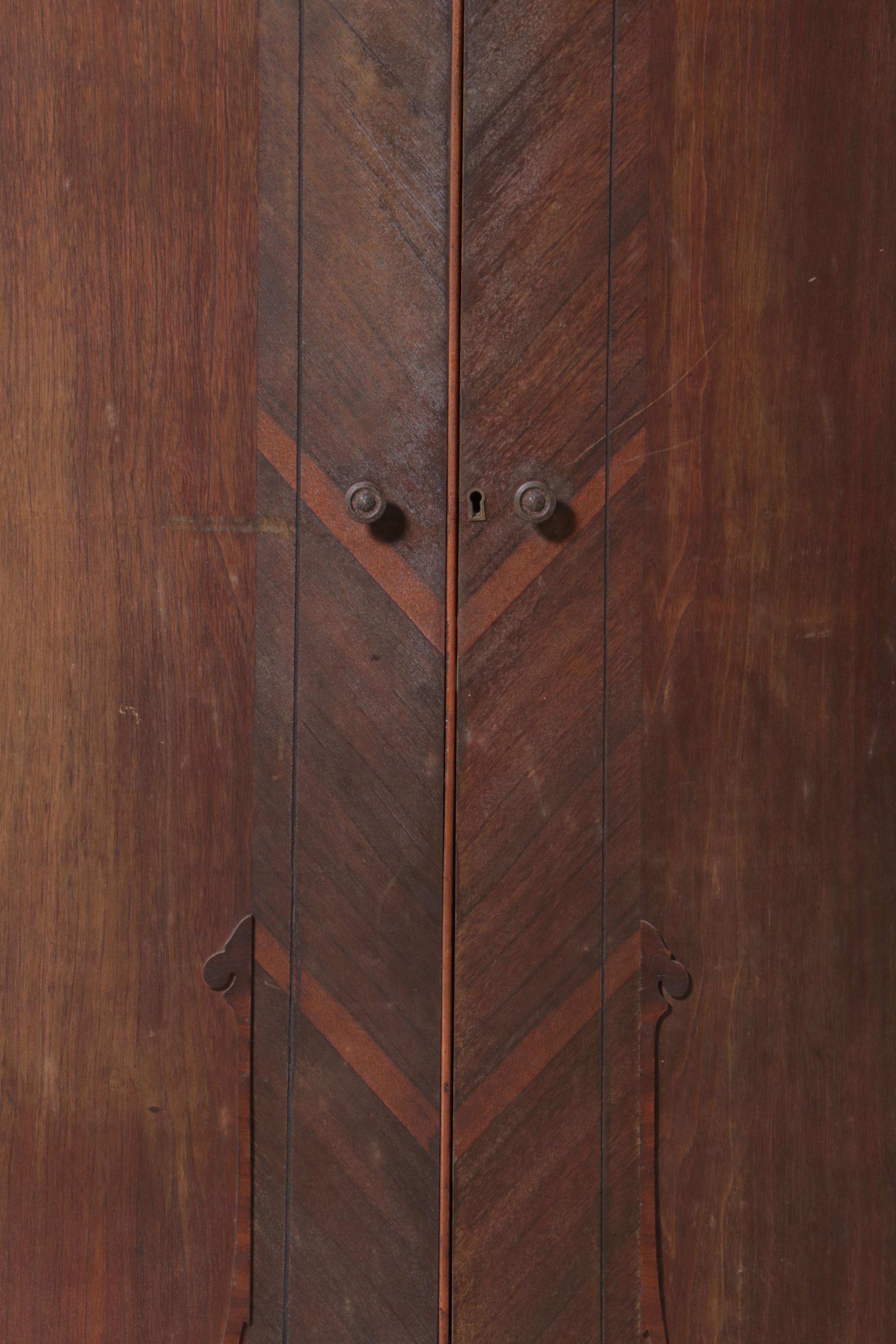 Louis XVI Style Walnut Chifferobe, Early to Mid 20th Century