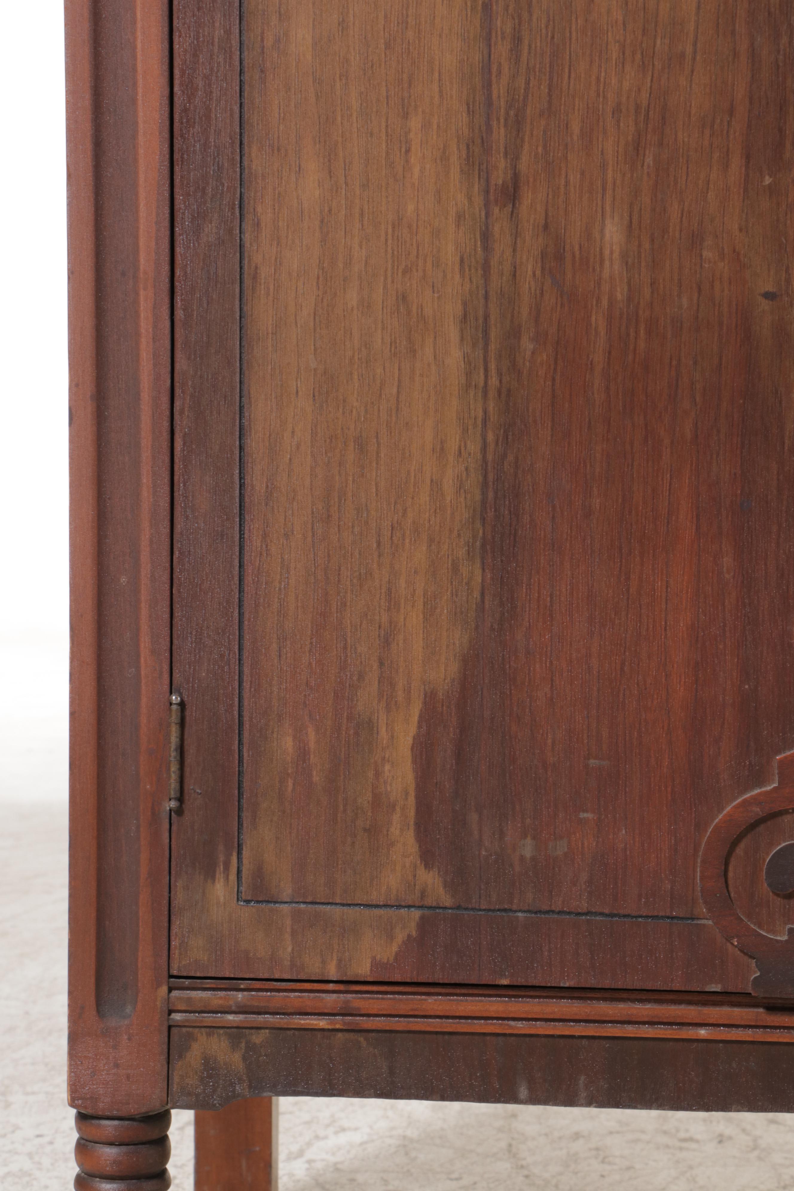 Louis XVI Style Walnut Chifferobe, Early to Mid 20th Century