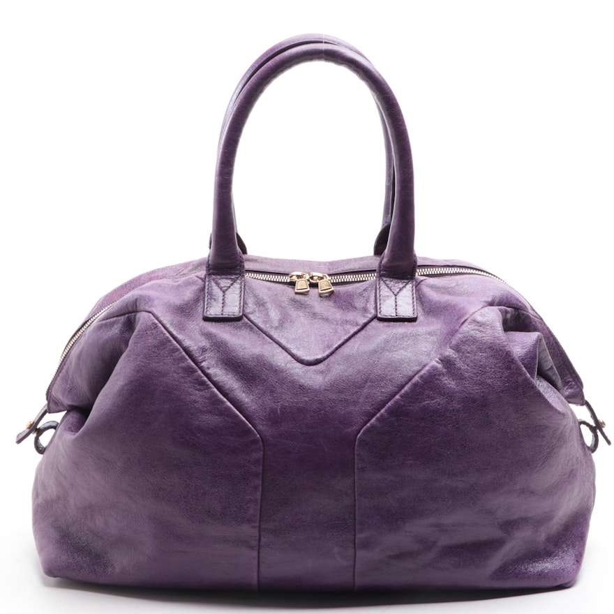 Yves Saint Laurent Easy Y Medium Bag in Crinkle Patent Leather