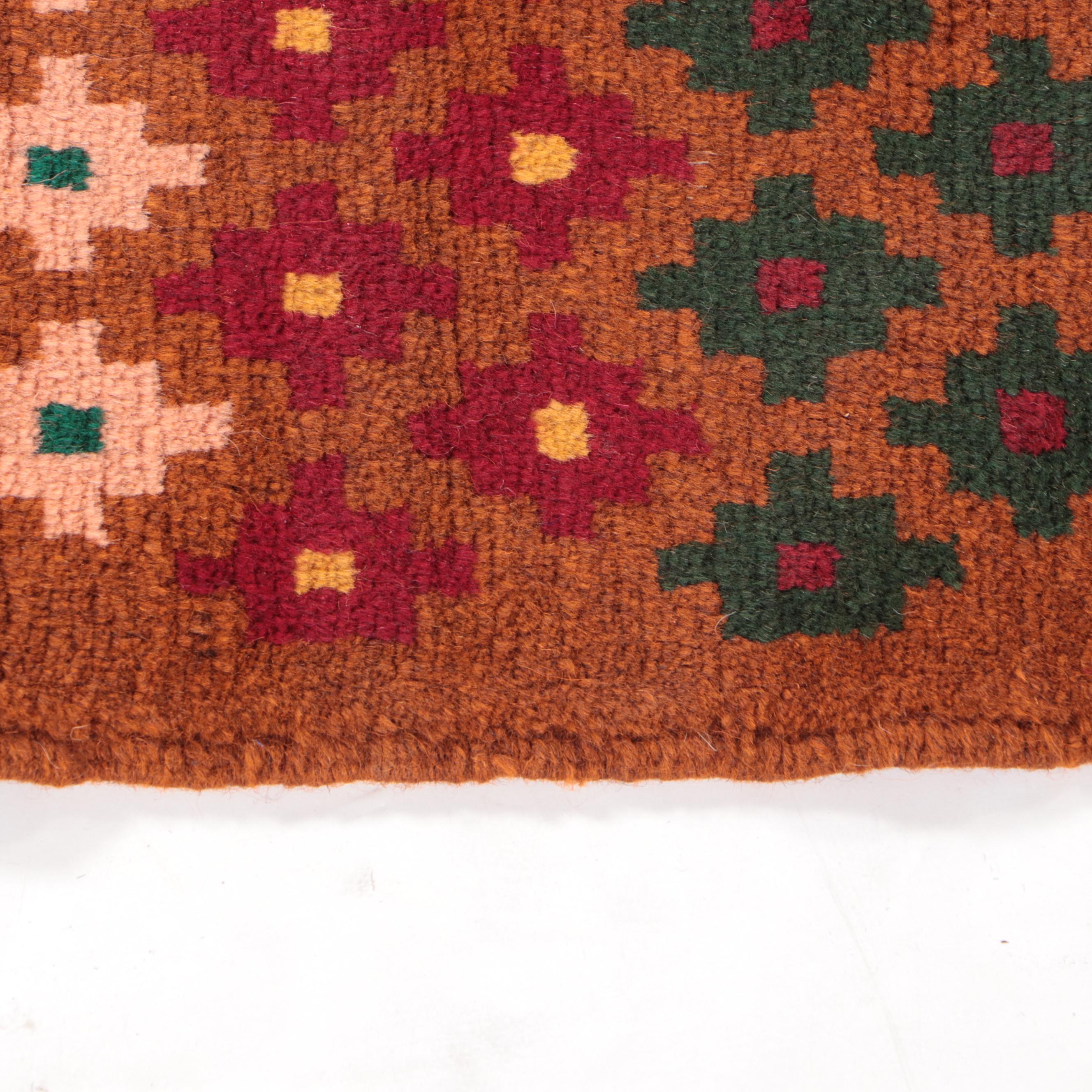 2'8 x 4'3 Hand-Knotted Afghan Baluch Accent Rug