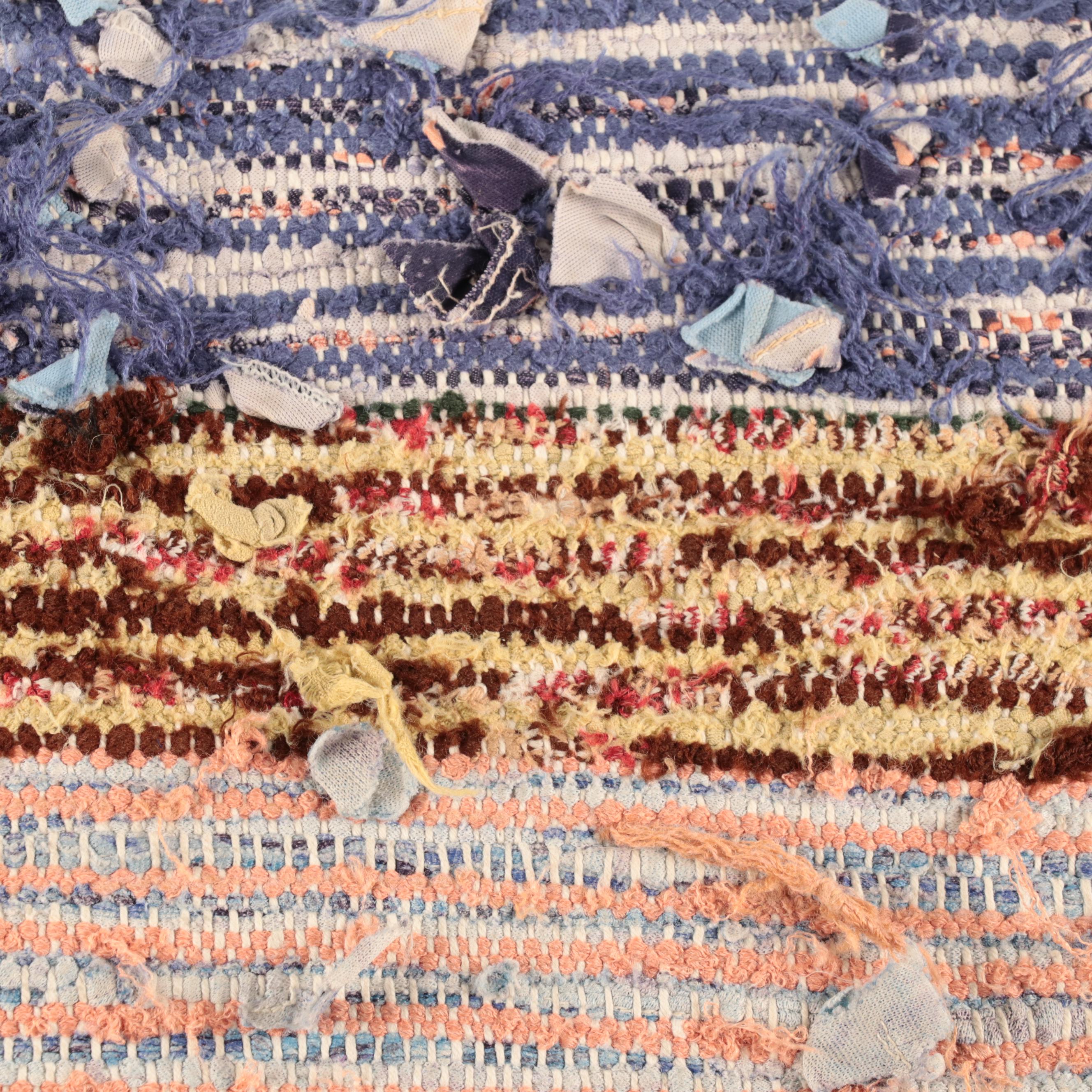 Turkish Made Kilim and Rag Rug Pillows, Mid to Late 20th Century