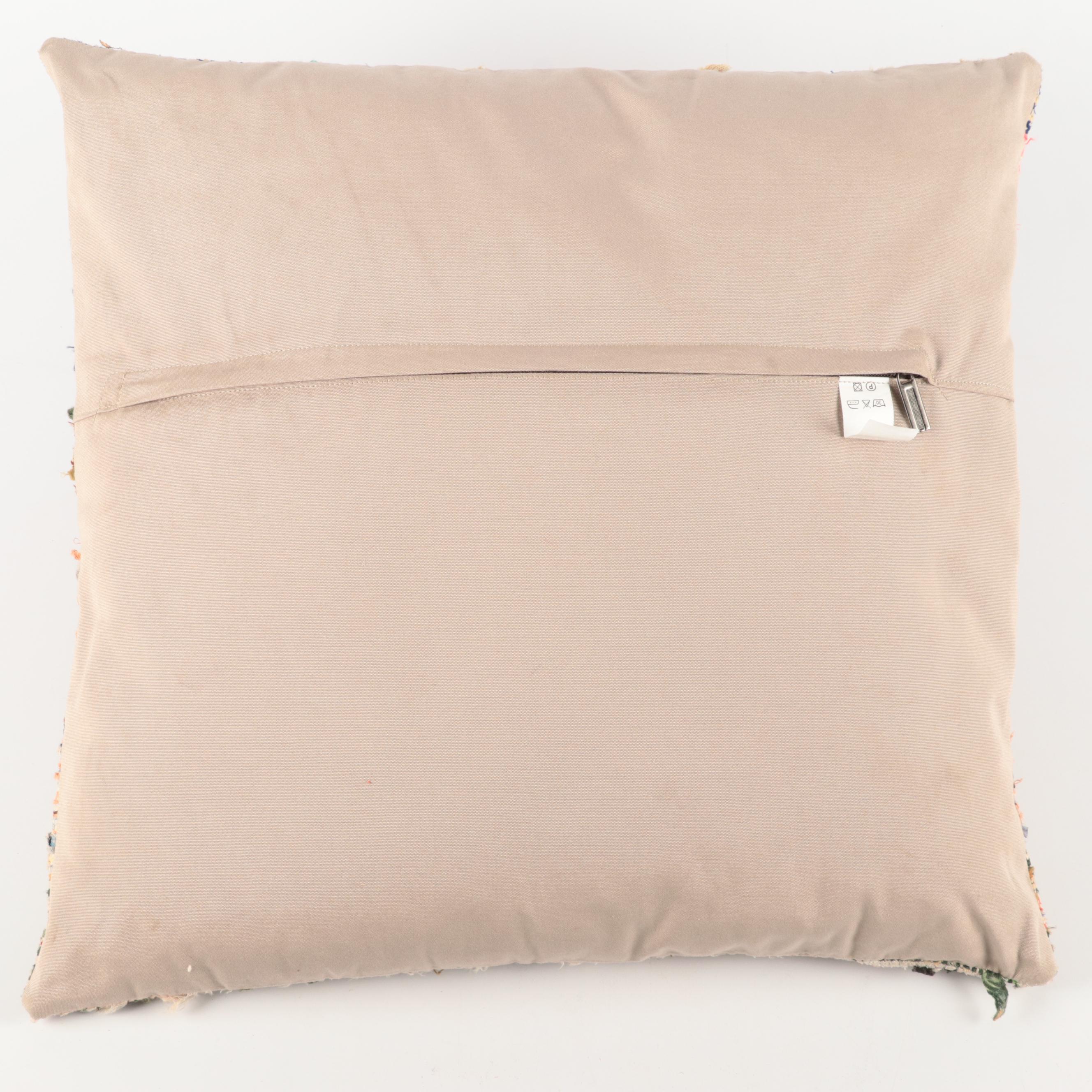 Turkish Made Kilim and Rag Rug Pillows, Mid to Late 20th Century