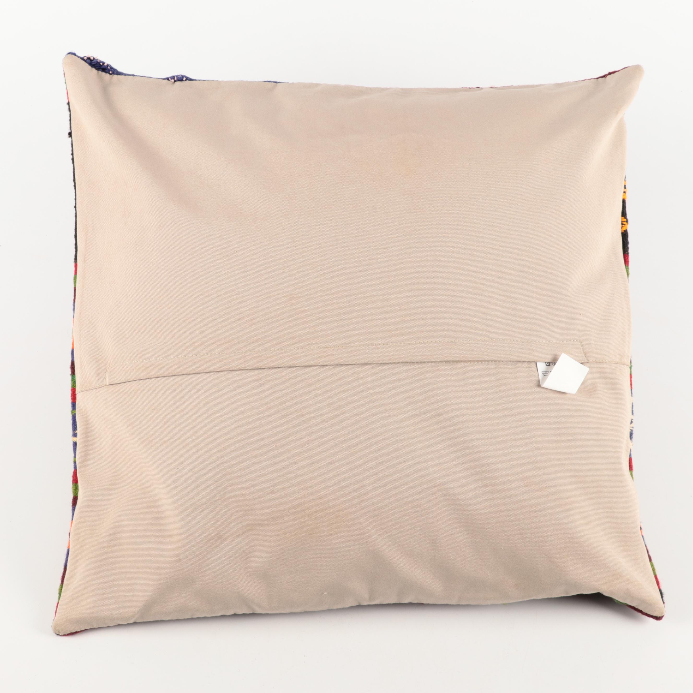 Turkish Made Kilim and Rag Rug Pillows, Mid to Late 20th Century