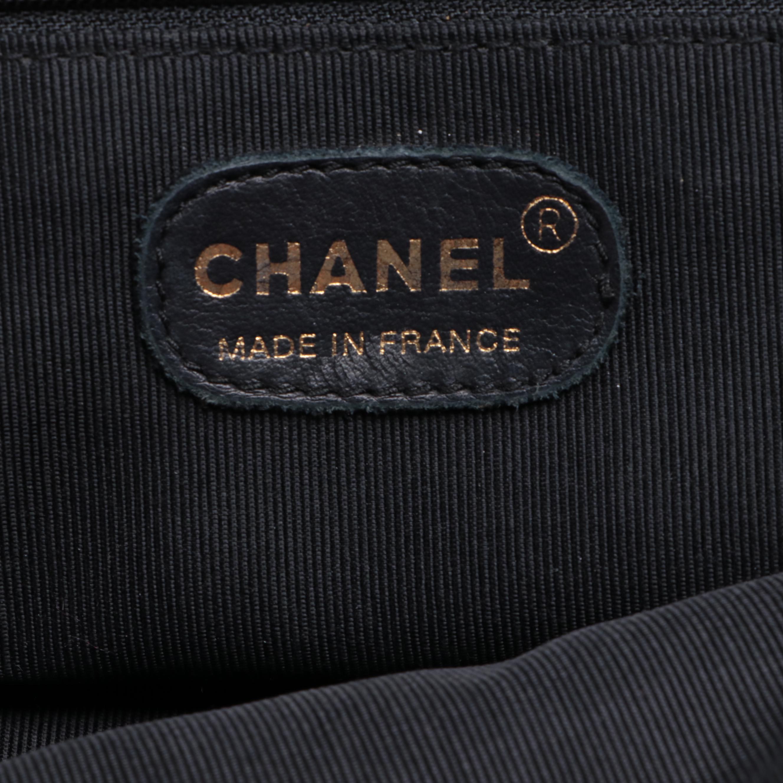 Chanel CC Tote in Black Grain Leather