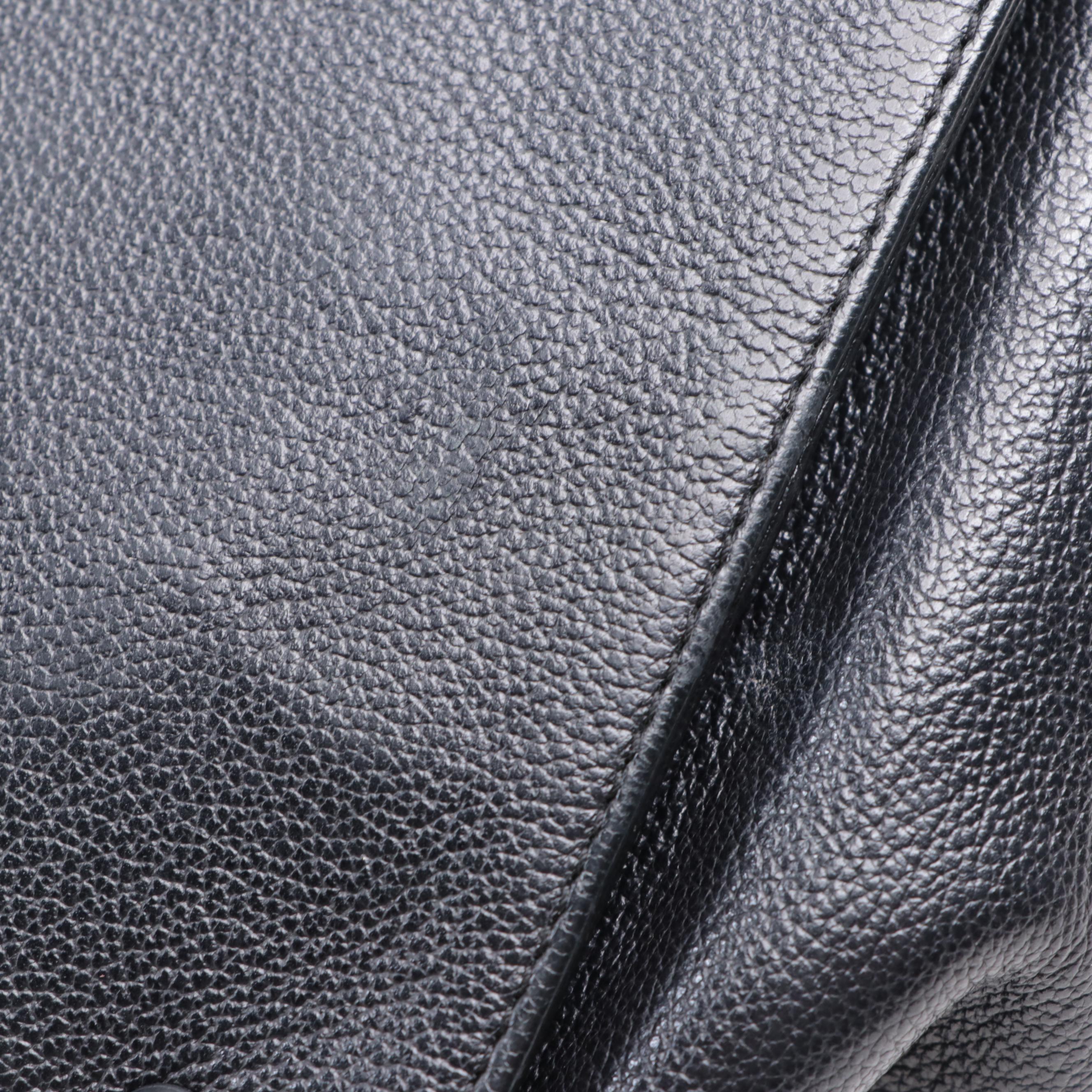 Chanel CC Tote in Black Grain Leather