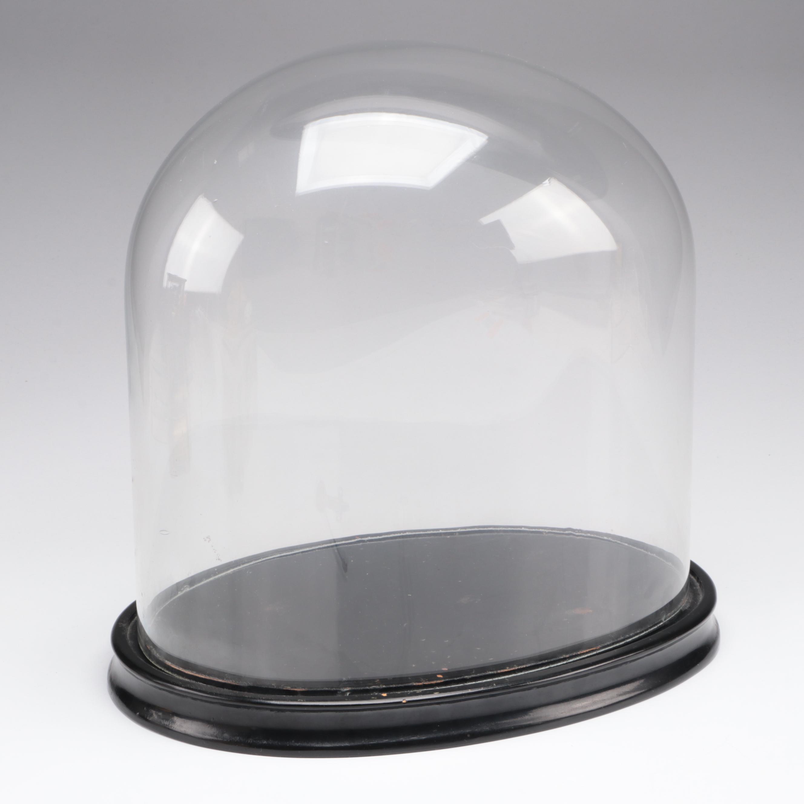 Phillipe H Mourey French Gilt Metal Figural Clock and Cloche, Late 19th Century