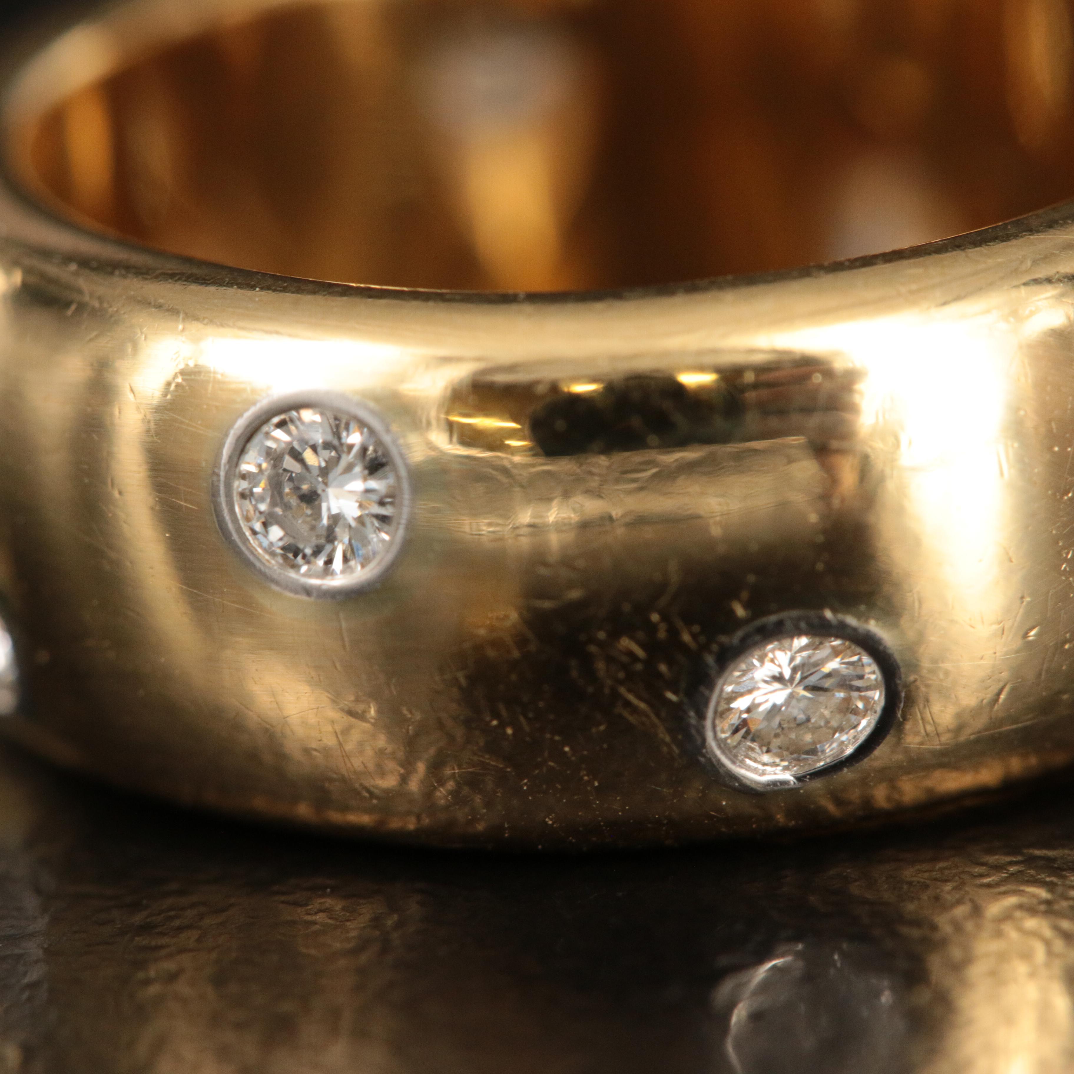 Tiffany & Co. 18K 0.50 CTW Diamond Etoile Band with Platinum Settings