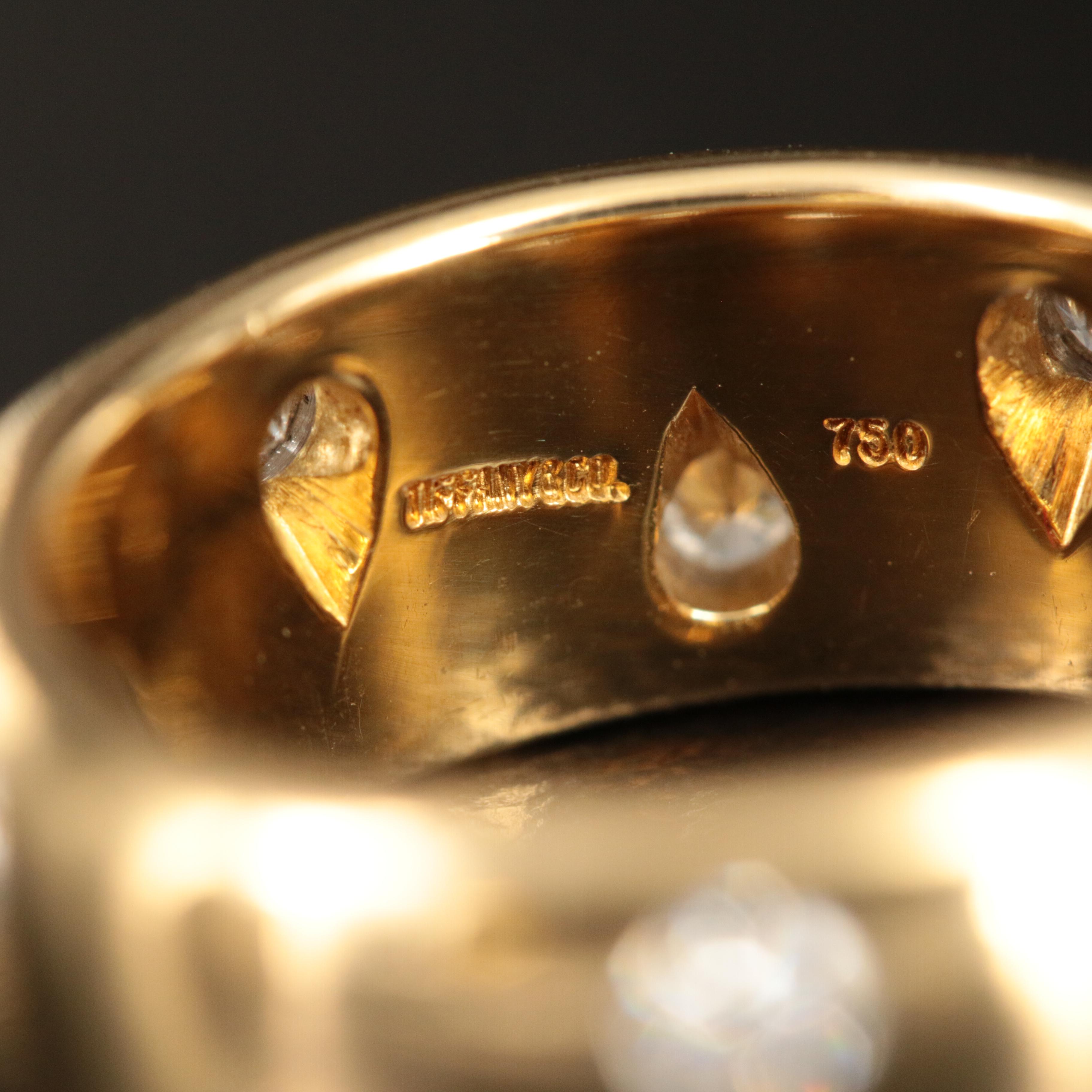 Tiffany & Co. 18K 0.50 CTW Diamond Etoile Band with Platinum Settings